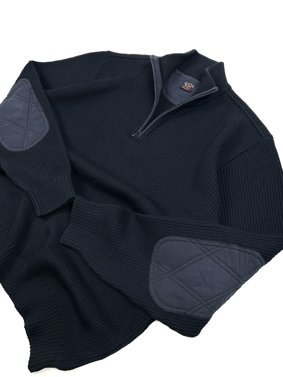 Paul & Shark Vintage Paul & Shark Yachting Wool Knit 1/4 zip Sweater Navy Size US L / EU 52-54 / 3 - 5 Thumbnail