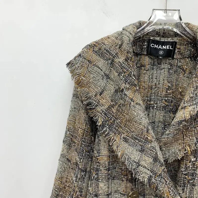 Chanel Chanel Brown Cotton Women's Coat . Size XS / US 0-2 / IT 36-38 - 3 Thumbnail
