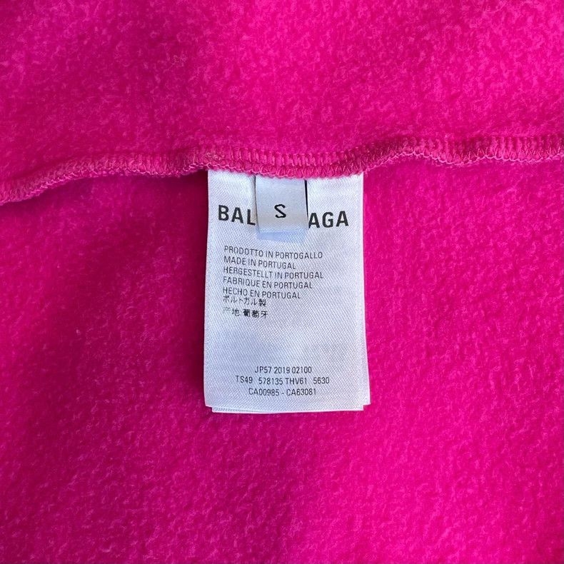 Balenciaga Balenciaga Pink Hooded Drawstring Sweatshirt Size S Size US S / EU 44-46 / 1 - 6 Thumbnail