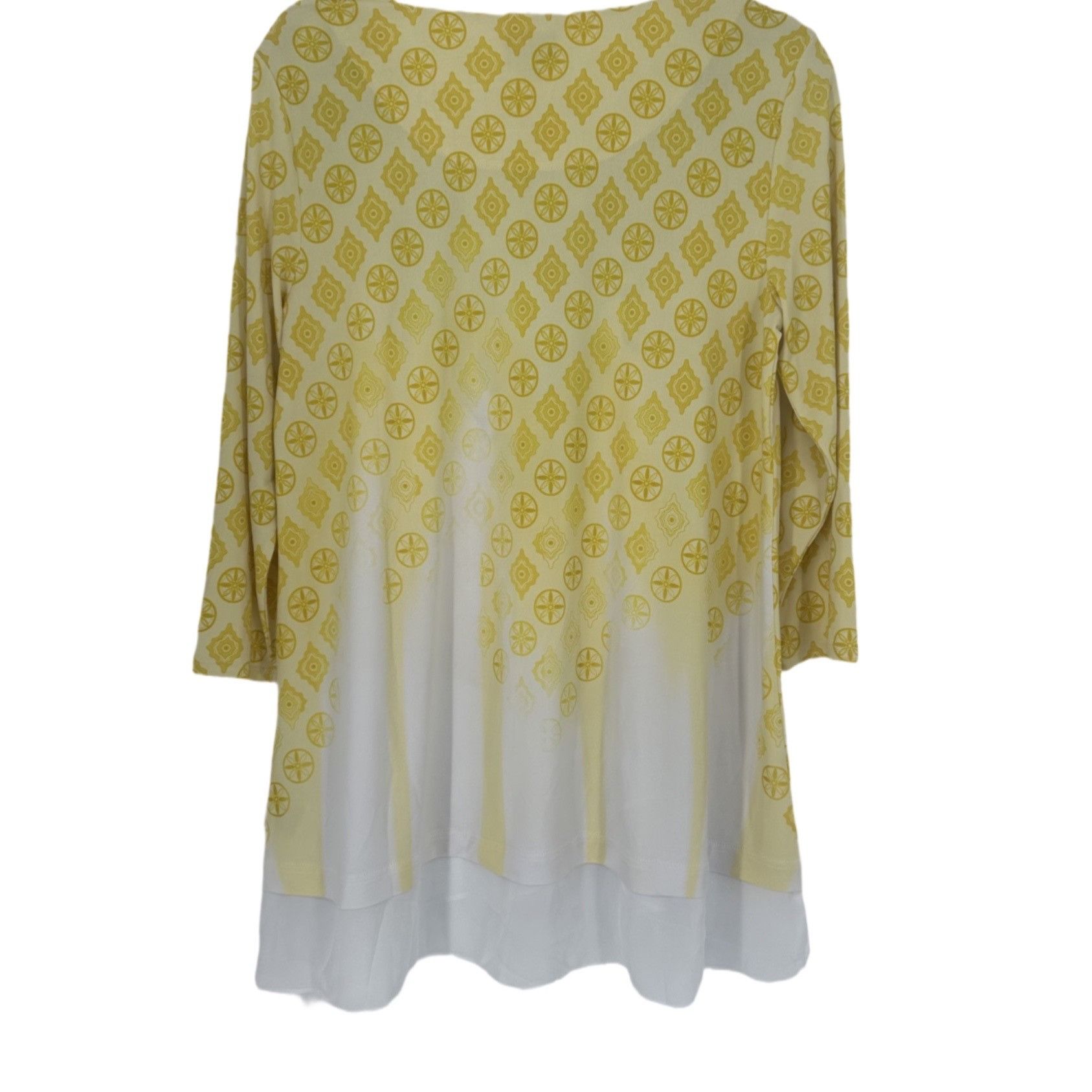 JM Collection JM Mediterranean Style Geometric Medallion Top - Yellow - M Size M / US 6-8 / IT 42-44 - 5 Thumbnail