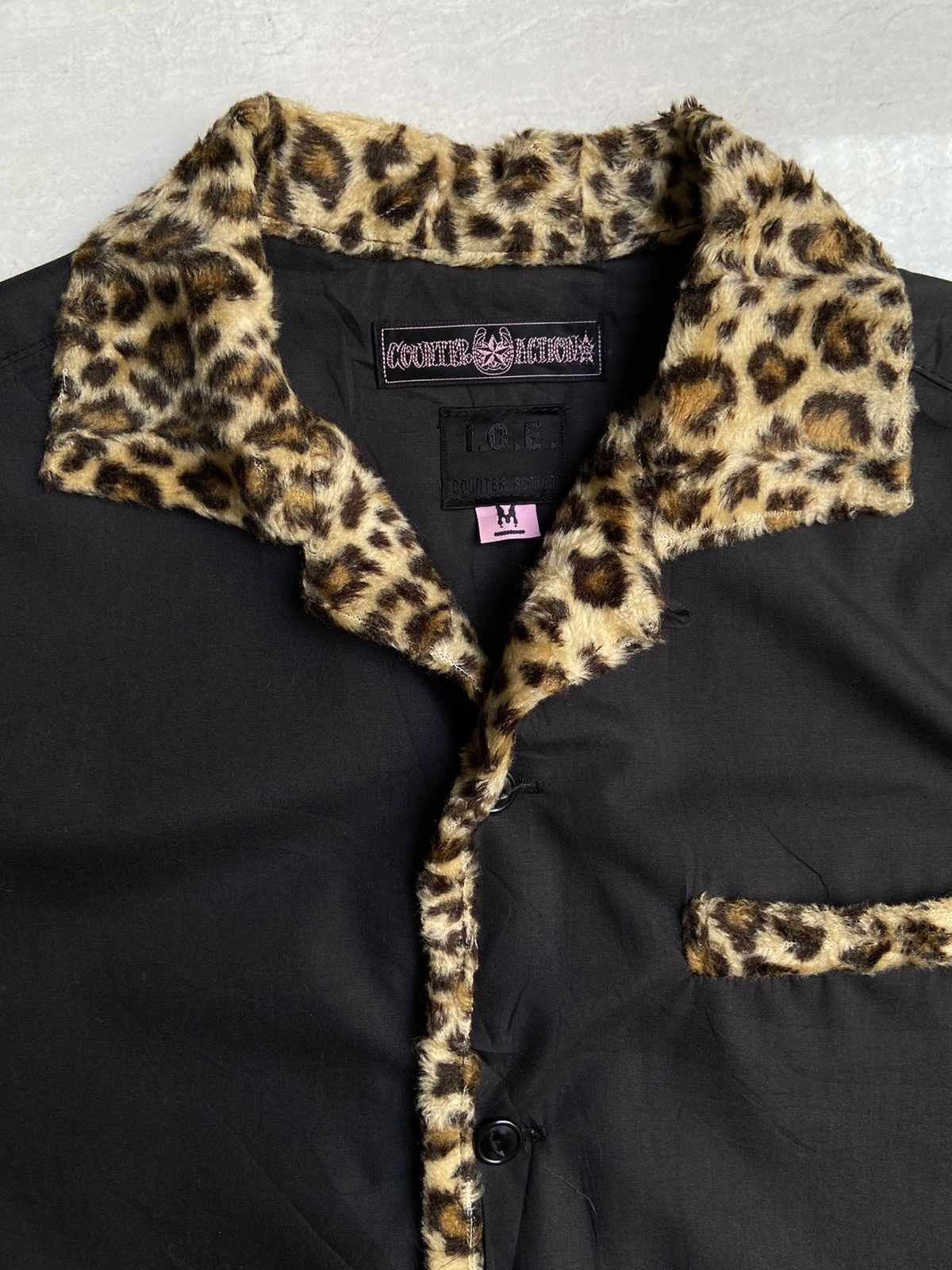 Designer I.C.E COUNTER ACTION Black Shirt Leopard Printed Size US L / EU 52-54 / 3 - 5 Thumbnail