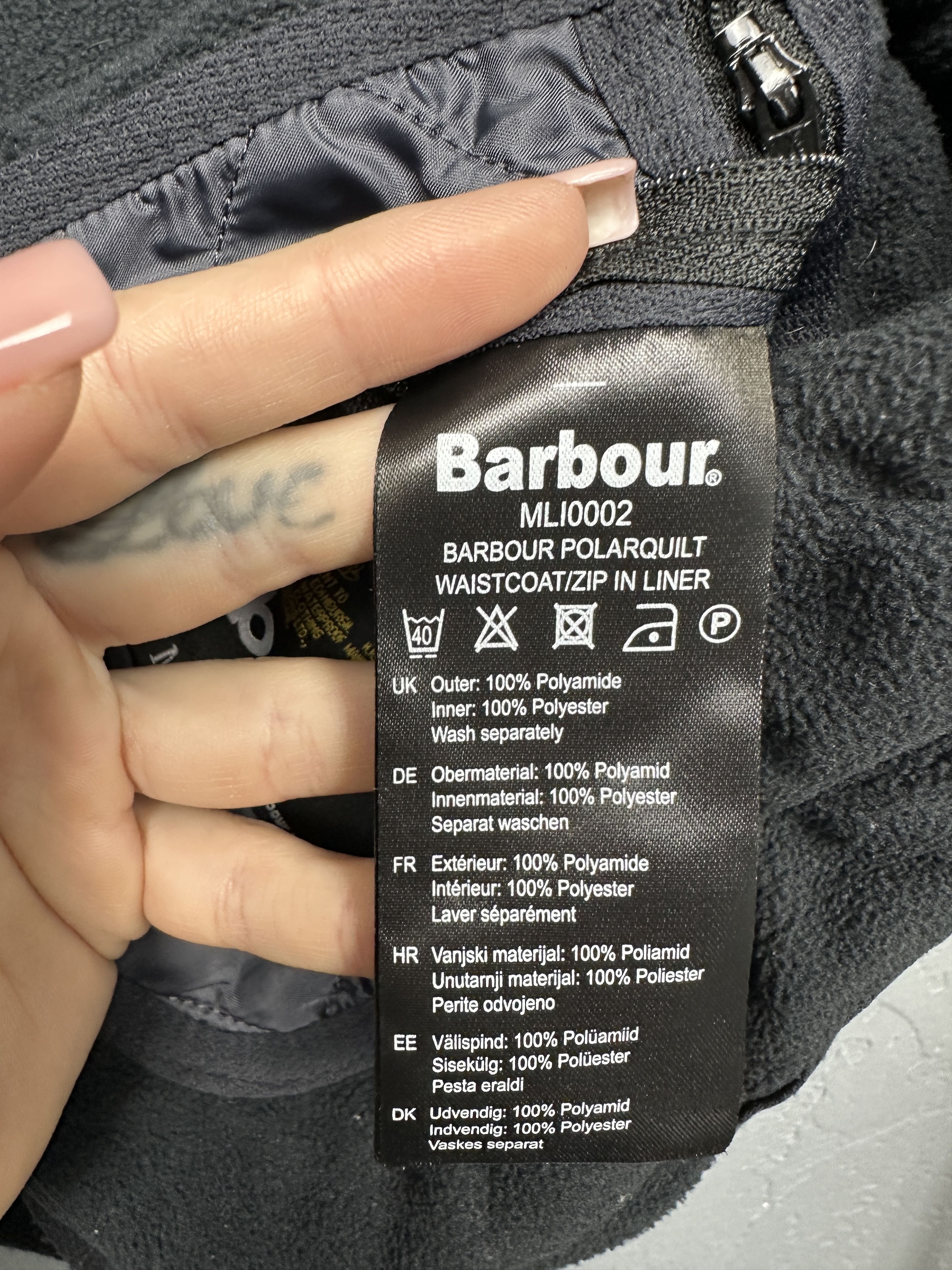 Barbour Barbour Mens Polarquilt Waistcoat/Zip Gilet Quilted Vest Size US M / EU 48-50 / 2 - 5 Thumbnail