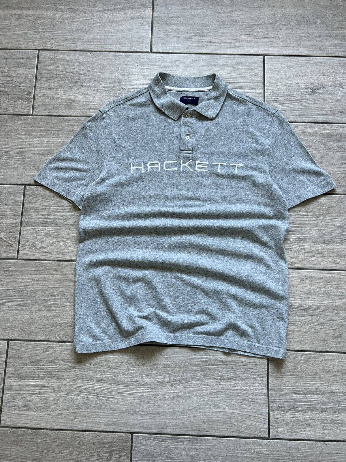 Hackett Vintage Hackett Polo T-shirt Grey Old Money Size US M / EU 48-50 / 2 - 2 Thumbnail