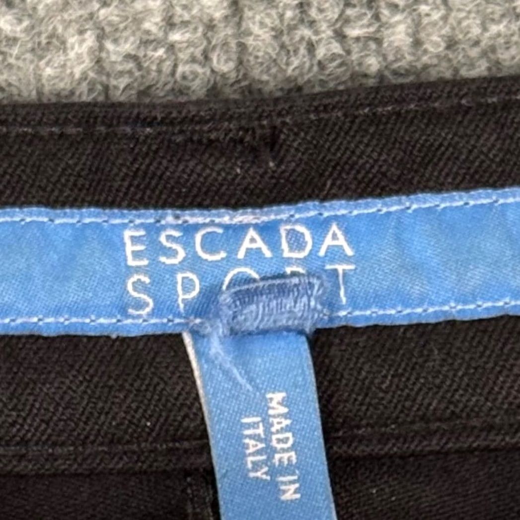 Escada Escada Sport Black Linda Wide Leg Trousers Pants Made in Italy 26X29 Minimalist Size 26" / US 2 / IT 38 - 5 Thumbnail