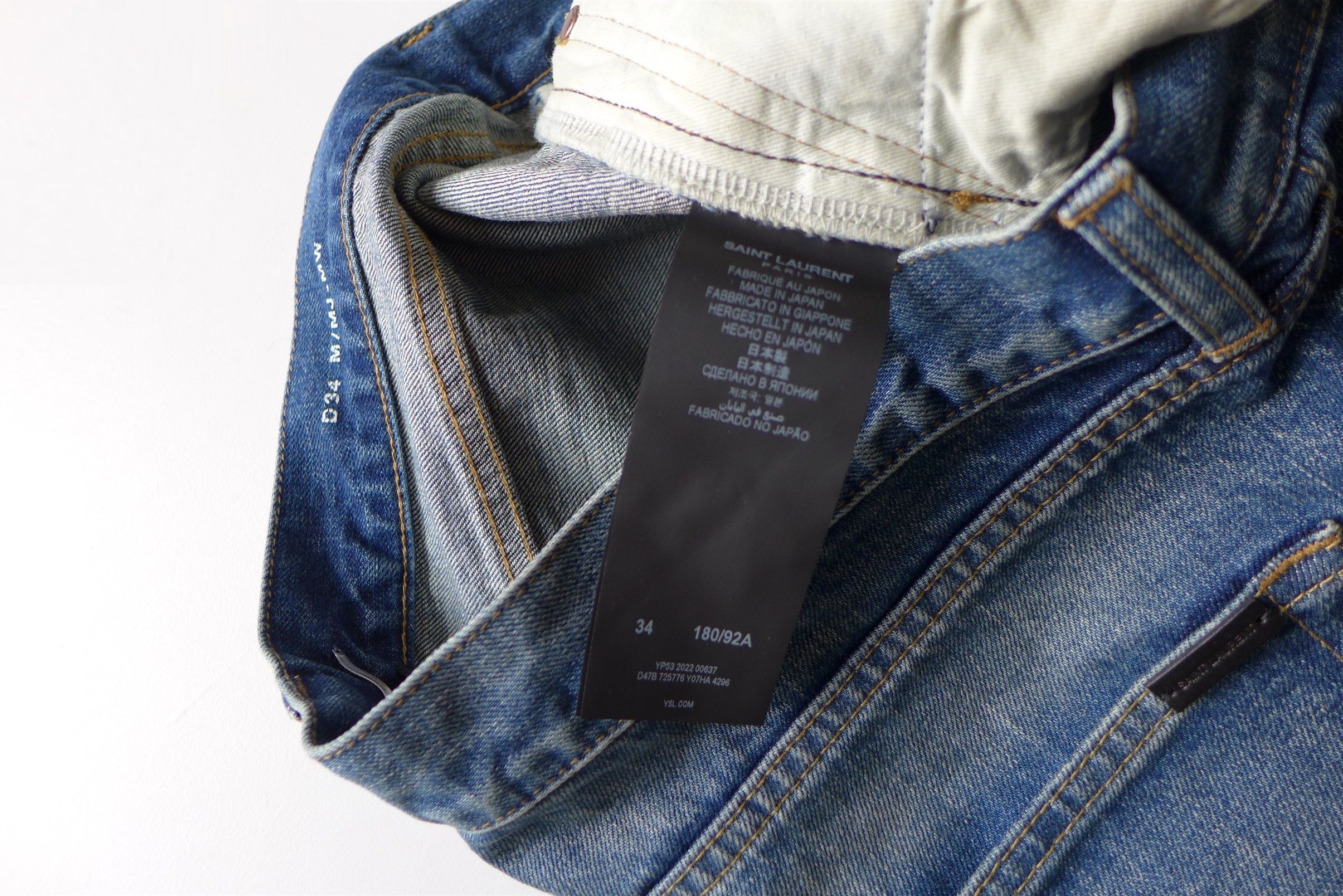 Saint Laurent Paris Saint Laurent D34 Mick Jeans - Authentic Vintage Blue Denim Size US 34 / EU 50 - 16 Thumbnail