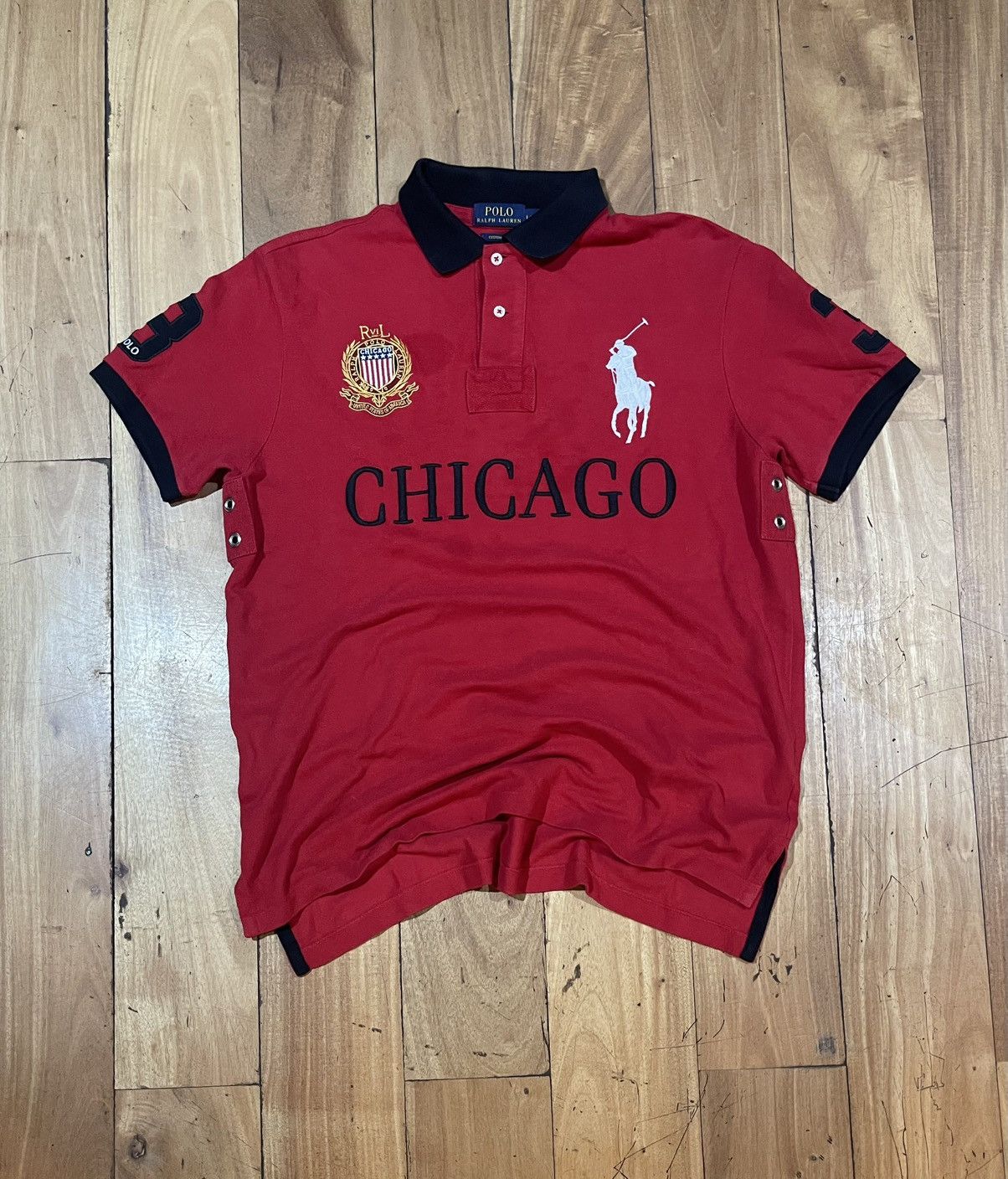 Polo Ralph Lauren CHICAGO ビッグポニー　ポロシャツ　Ｍ Polo Ralph Lauren Classic Fit Big Pony City Polo in Black