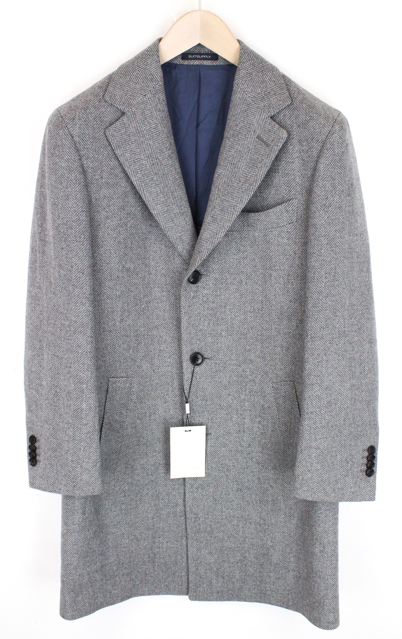 Suitsupply VICENZA UK36R Grey Wool Cashmere Coat 66633 Size US S / EU 44-46 / 1 - 1 Thumbnail