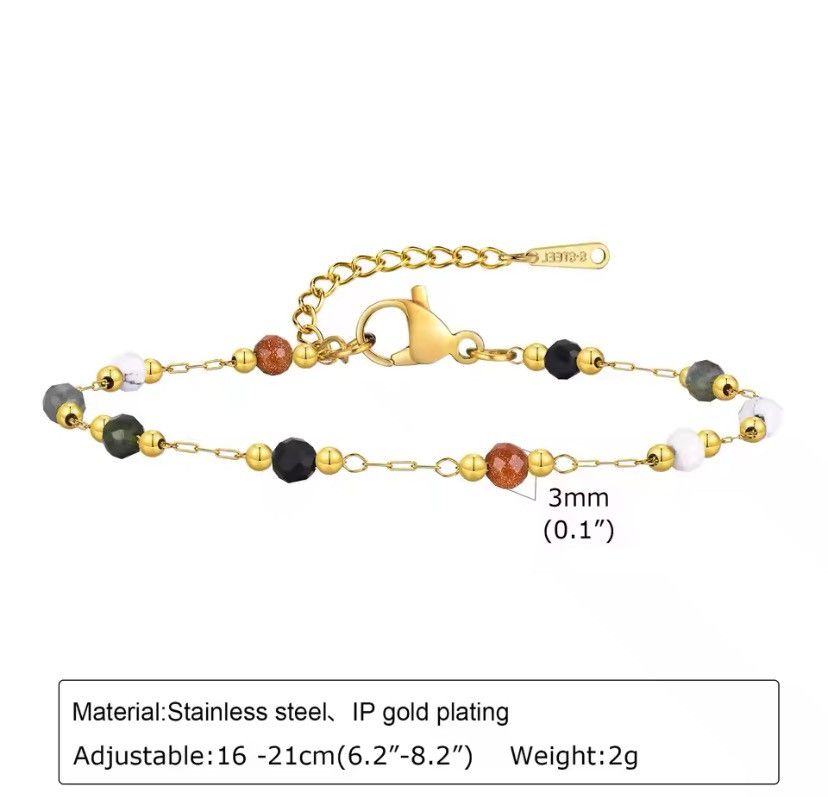 Other Stainless Steel Beads Charm Chain Bracelet Necklace Size ONE SIZE - 3 Thumbnail