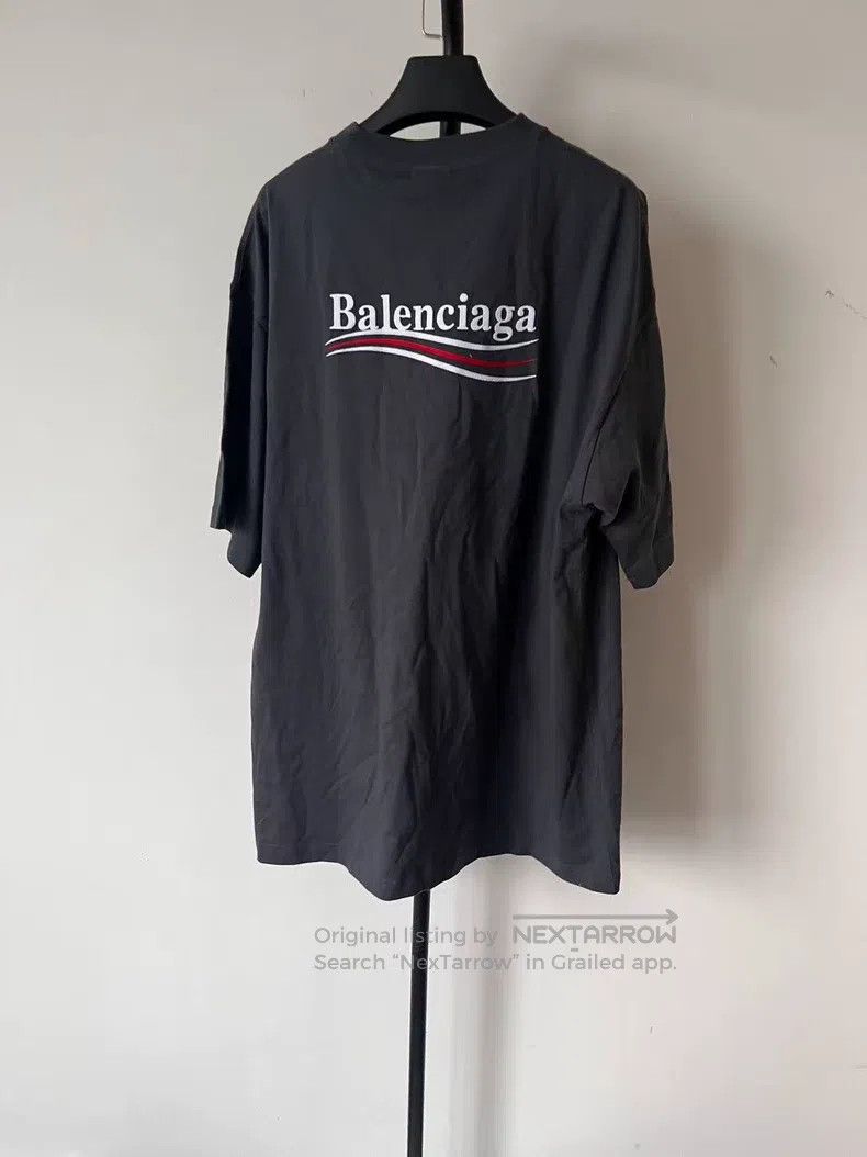 Balenciaga Balenciaga Brand Logo Letter Embroidered Round Neck Short Size US L / EU 52-54 / 3 - 2 Thumbnail