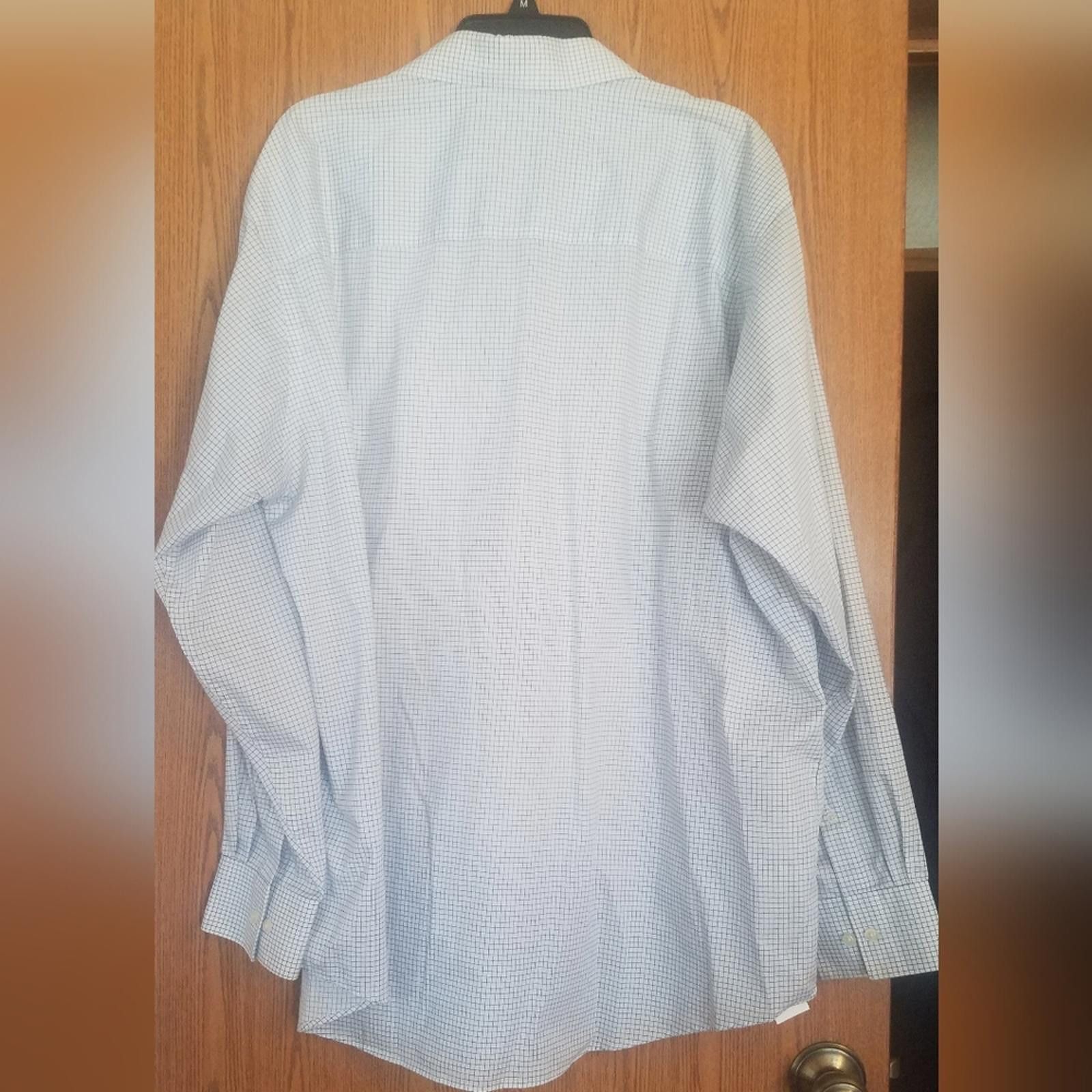 Designer Kenneth Cole Reaction Blue Regular Fit Patterned Shirt XXL Size 48R - 2 Thumbnail