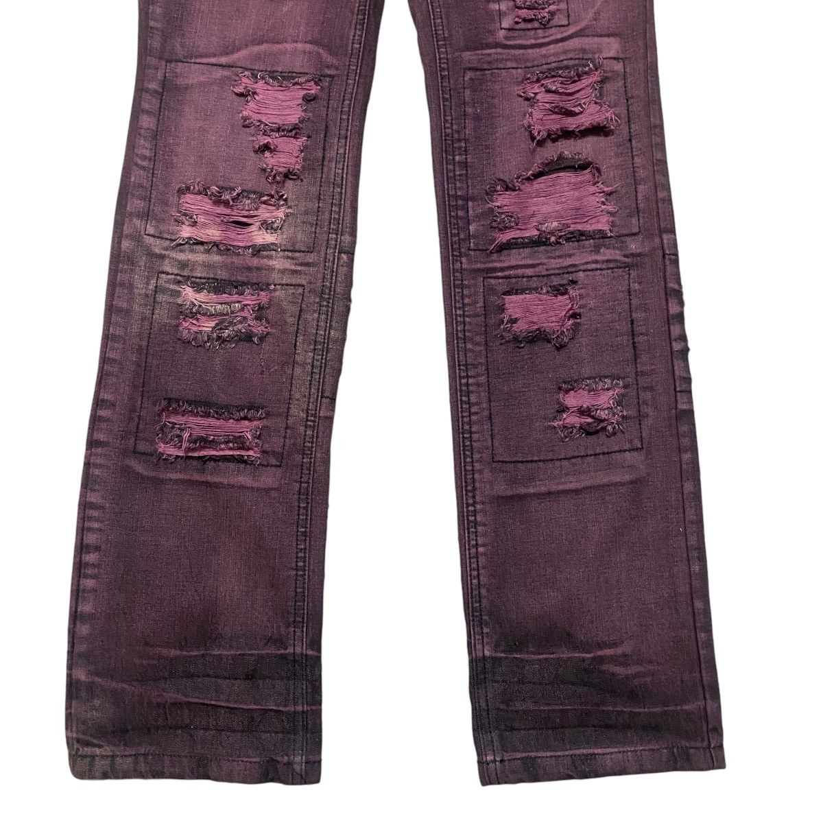 Japanese Brand Japanese Brand Saucy Cool Wine Red Distressed Jeans Size US 32 / EU 48 - 7 Thumbnail