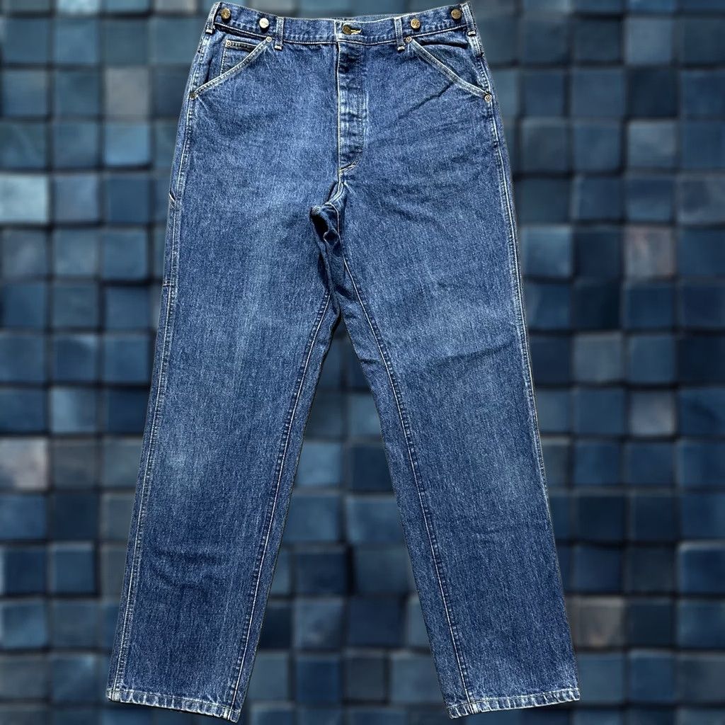 Vintage VINTAGE L.L. Bean West Branch Jeans Mens 38x34 Denim Blue Button Fly Union USA EUC 5-Pocket Workwear USA 80s Mens Size US 38 / EU 54 - 1 Thumbnail