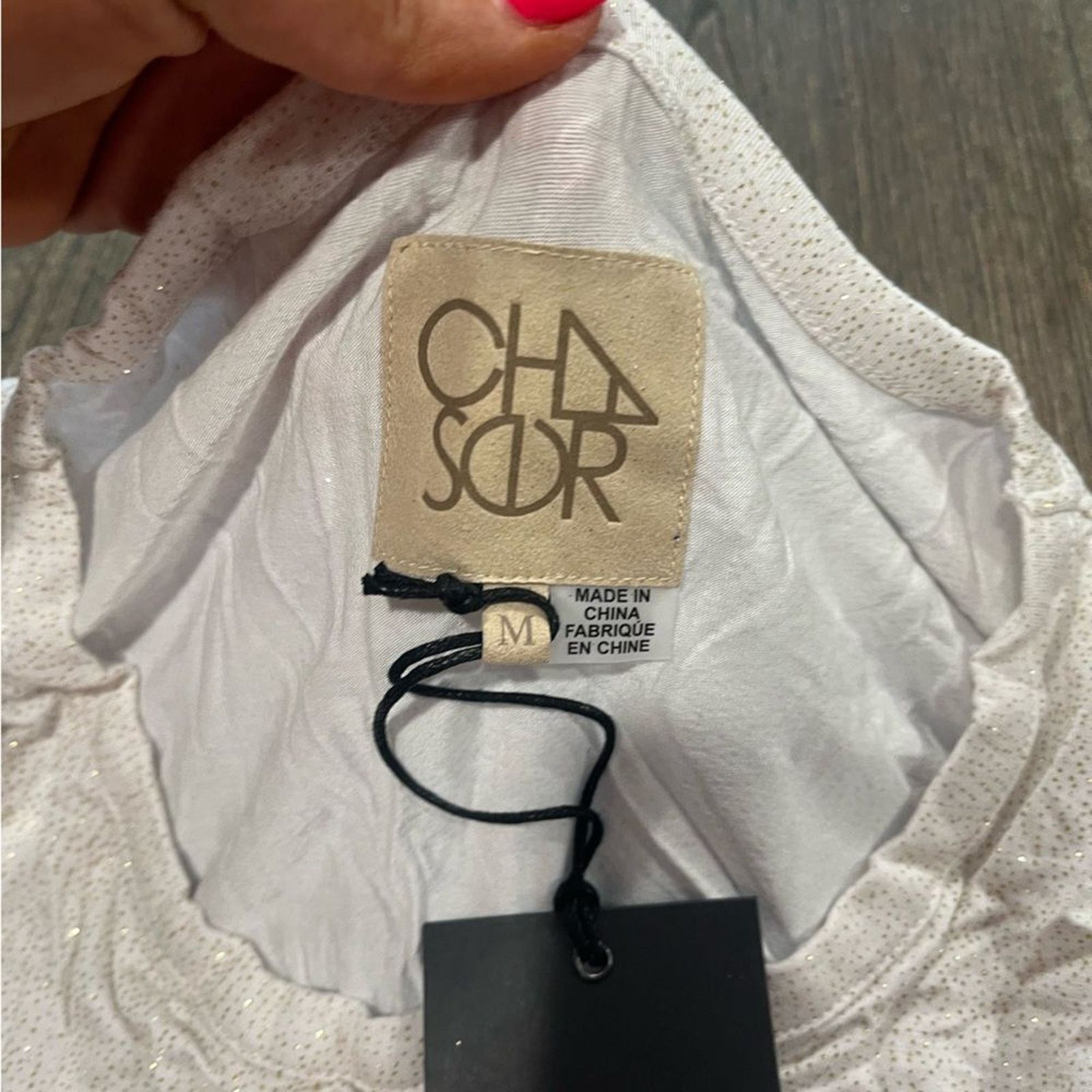 Vintage NWT Chaser White Glitter Mini Dress Long Sleeve Pockets Sz M Size M / US 6-8 / IT 42-44 - 2 Thumbnail