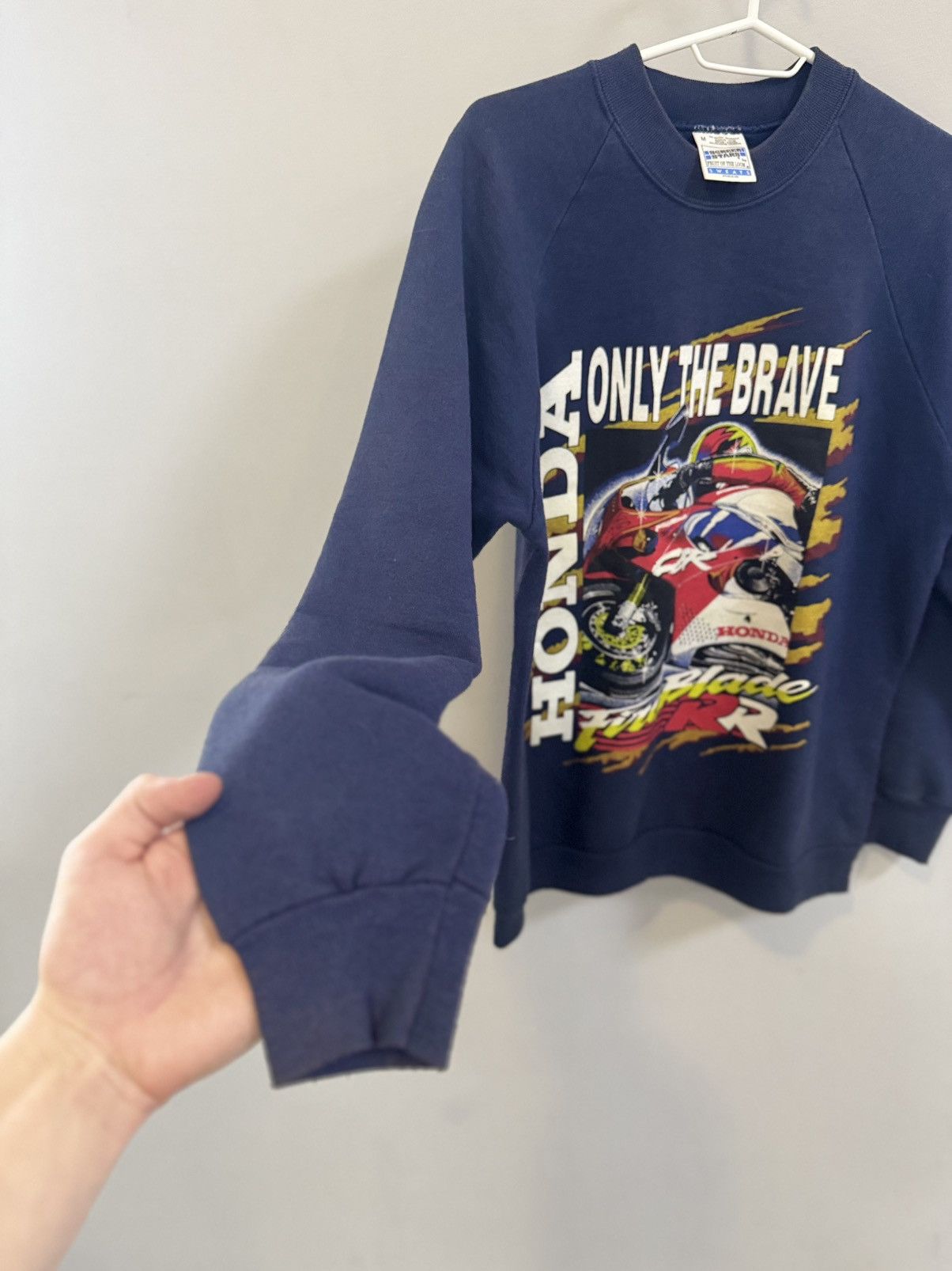 Vintage Vintage 90s HONDA Racing Moto Big Logo Sweatshirt Size US M / EU 48-50 / 2 - 6 Thumbnail