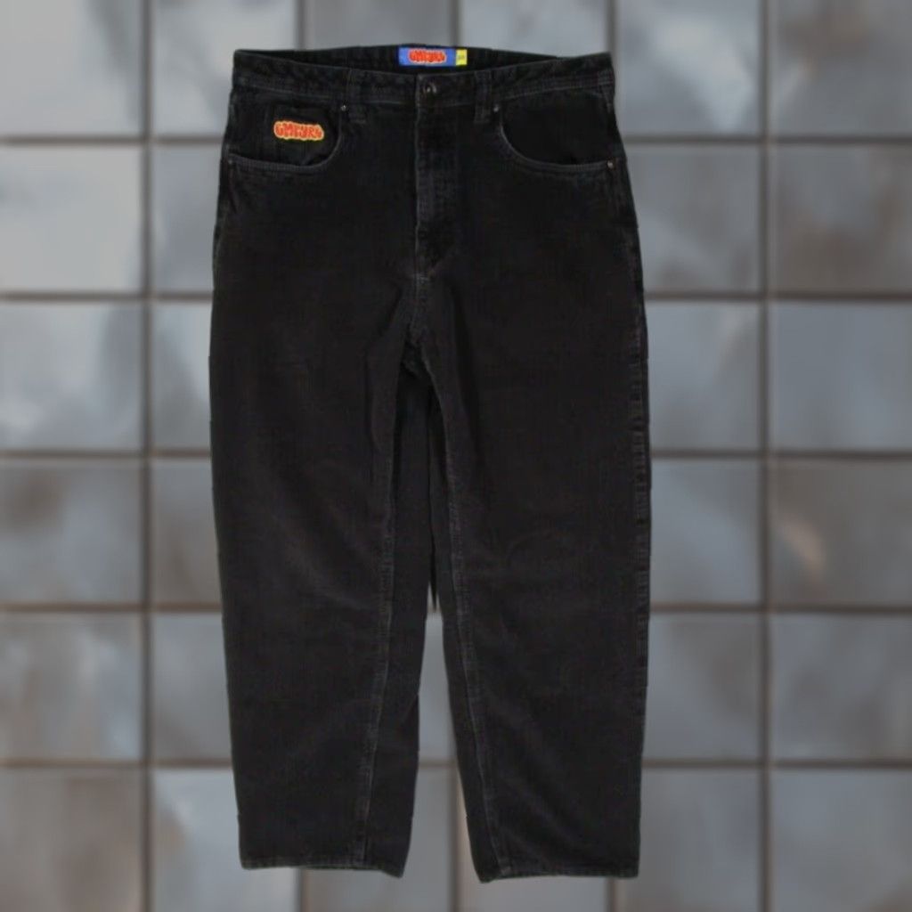 Empyre Empyre Mens Relaxed Fit Corduroy Chinos Black 32x27 Size US 32 / EU 48 - 1 Thumbnail