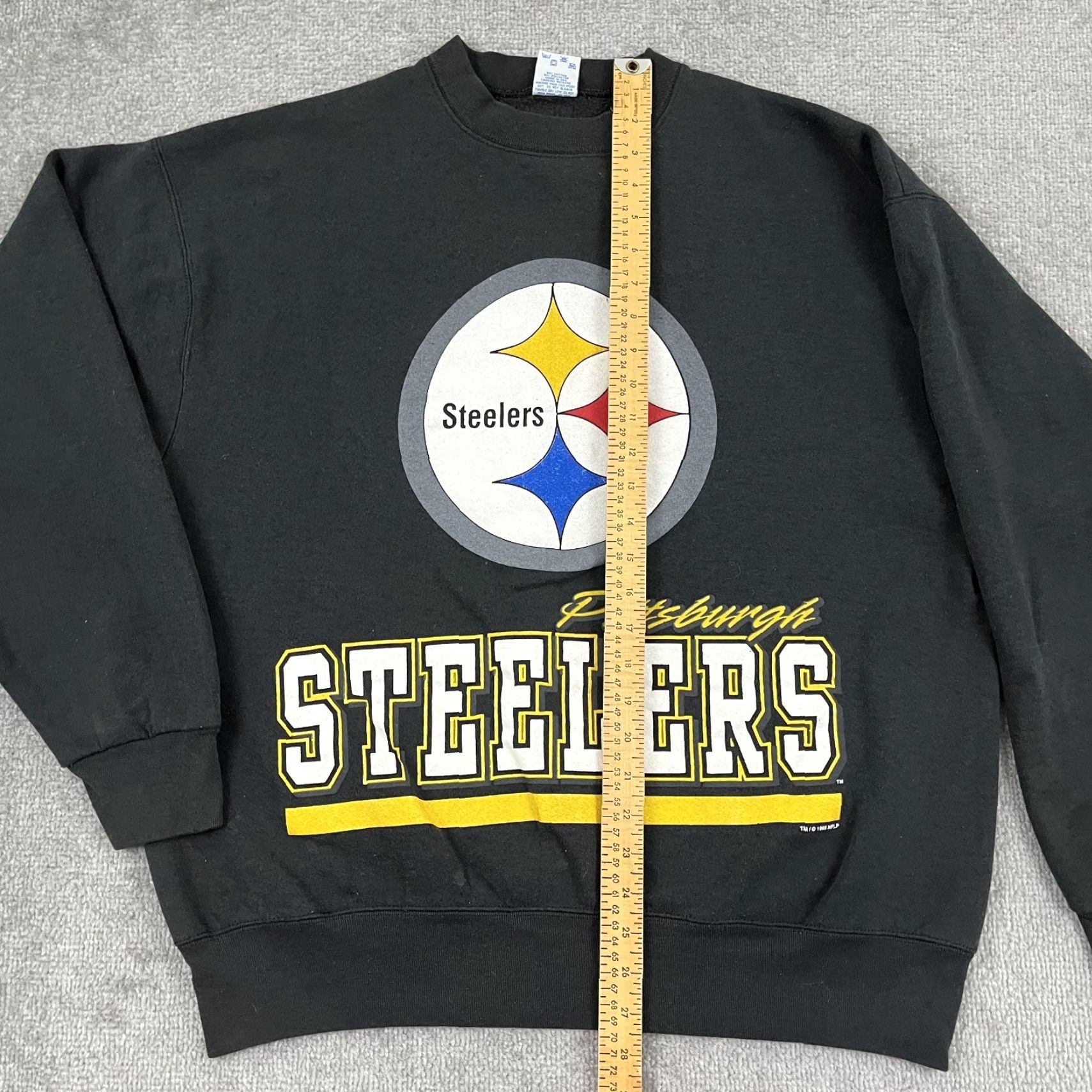 Salem Sportswear VTG Pittsburgh Steelers Sweatshirt Mens XL Black Salem Sportswear Retro Graphic Print Size US XL / EU 56 / 4 - 4 Thumbnail