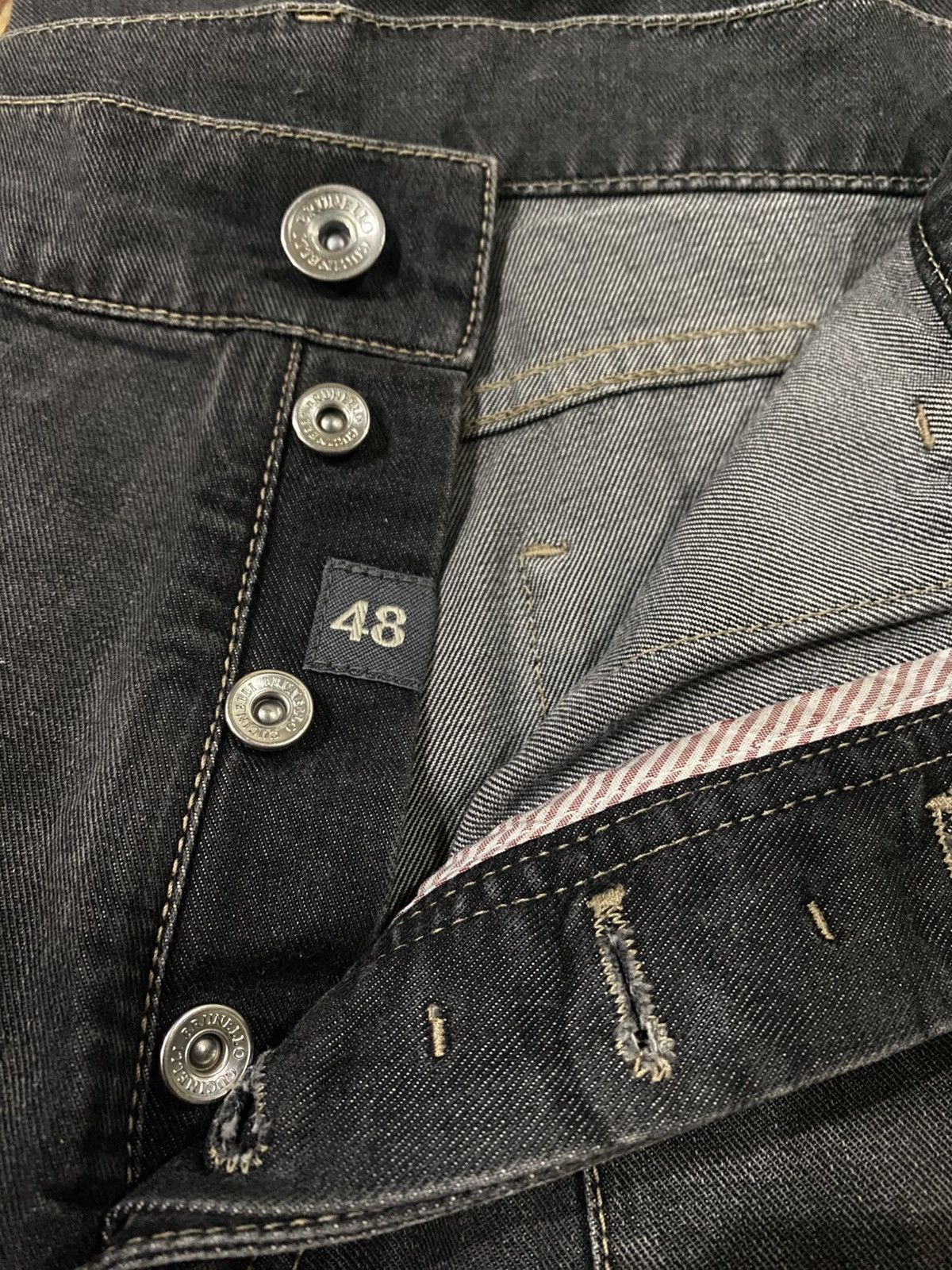 Brunello Cucinelli Brunello Cucinelli Dark Wash Smoky Black Distressed Jeans Size US 34 / EU 50 - 7 Thumbnail