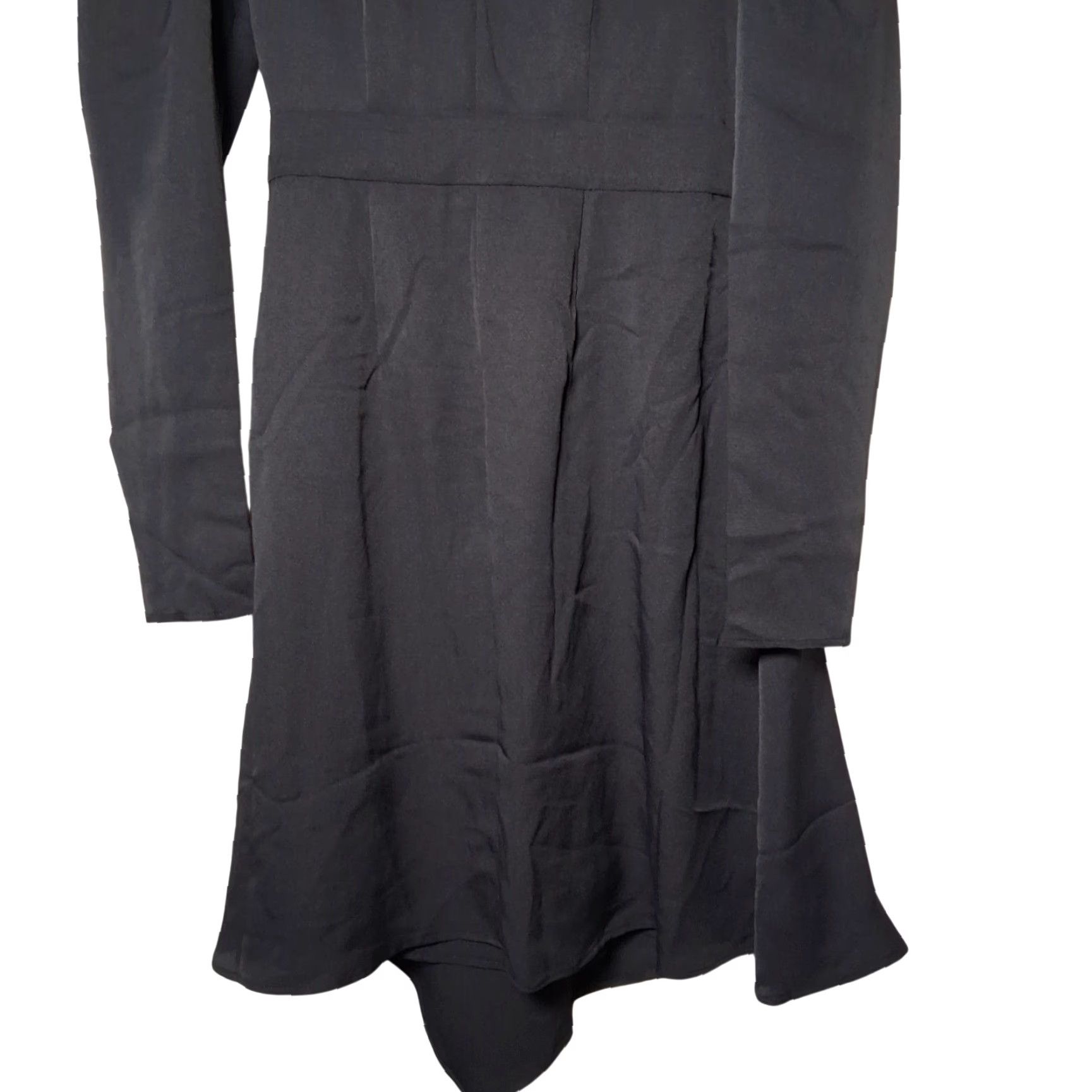 Express VINTAGE Express Dress XS Faux Wrap Black Long Sleeve Size XS / US 0-2 / IT 36-38 - 5 Thumbnail