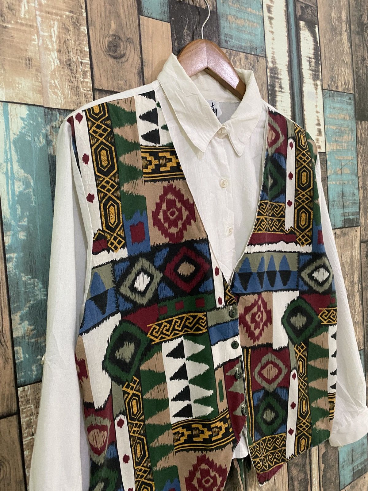 Vintage 80s Vintage Tapestry Western Design Vest Shirt Size M / US 6-8 / IT 42-44 - 2 Thumbnail