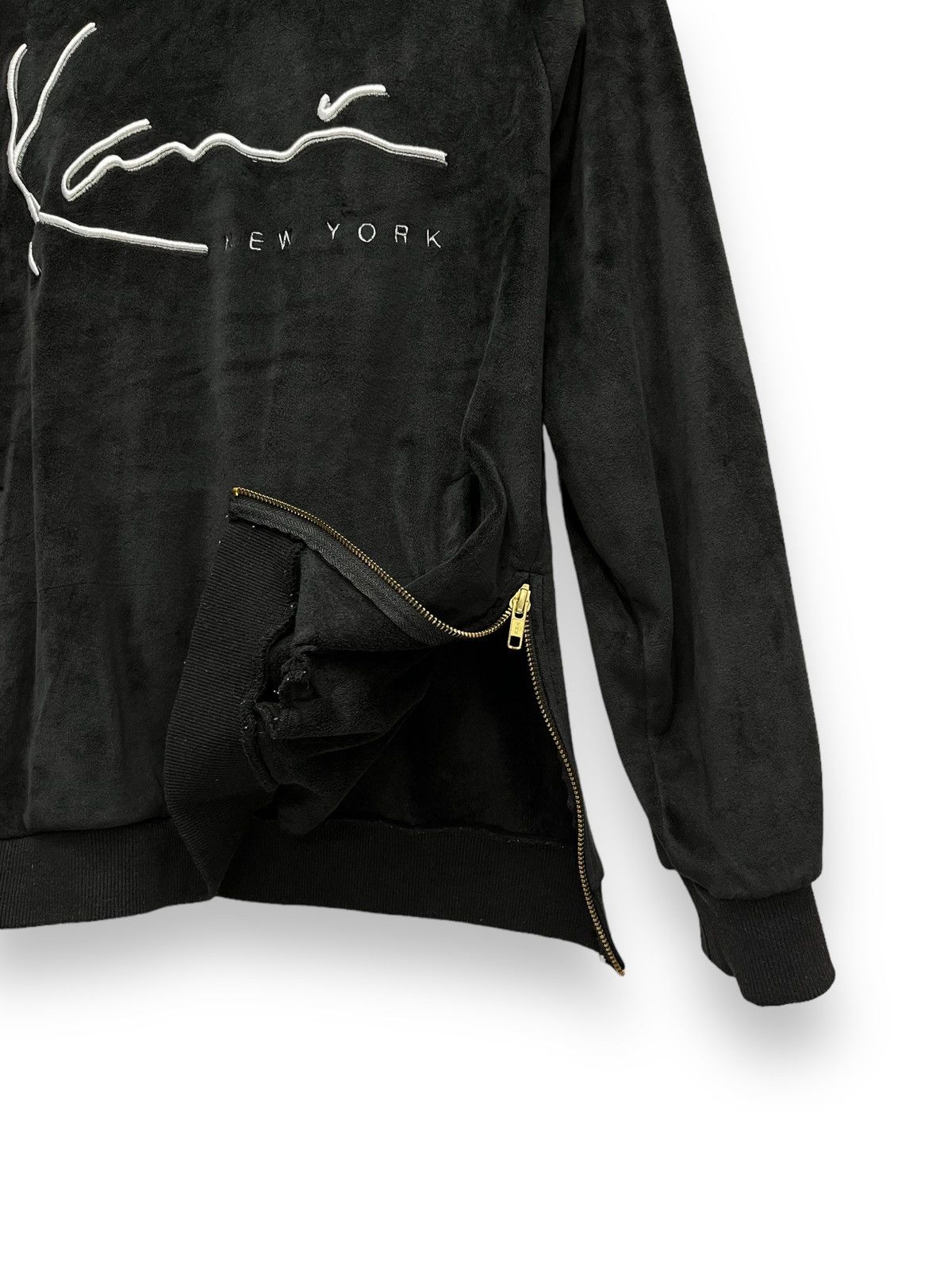 Karl Kani 90’s KARL KANI NEW YORK Luxury Poly-Velvet Signature Hoodie Size US S / EU 44-46 / 1 - 7 Thumbnail