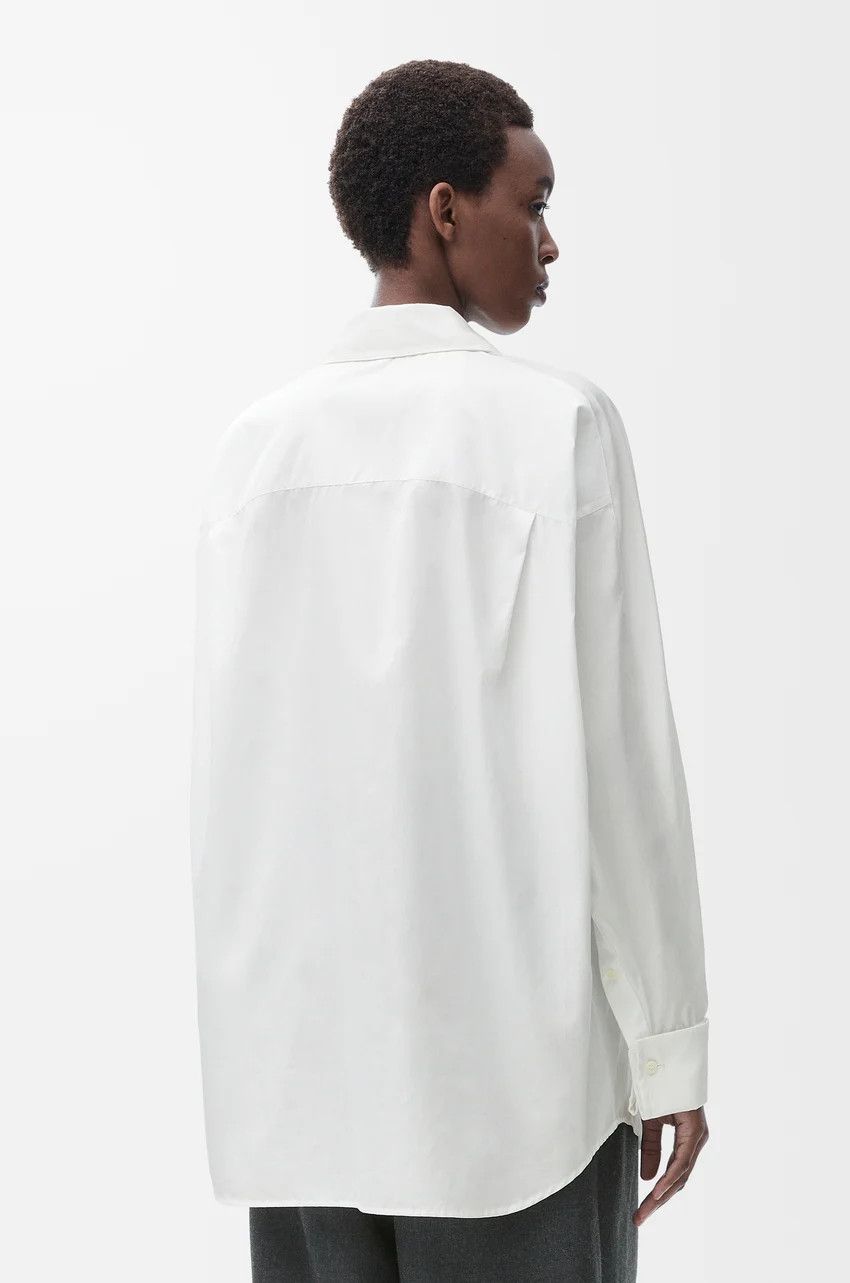 Loewe o1loc1c0525 Draped Shirt In Cotton in White Size XS / US 0-2 / IT 36-38 - 4 Thumbnail