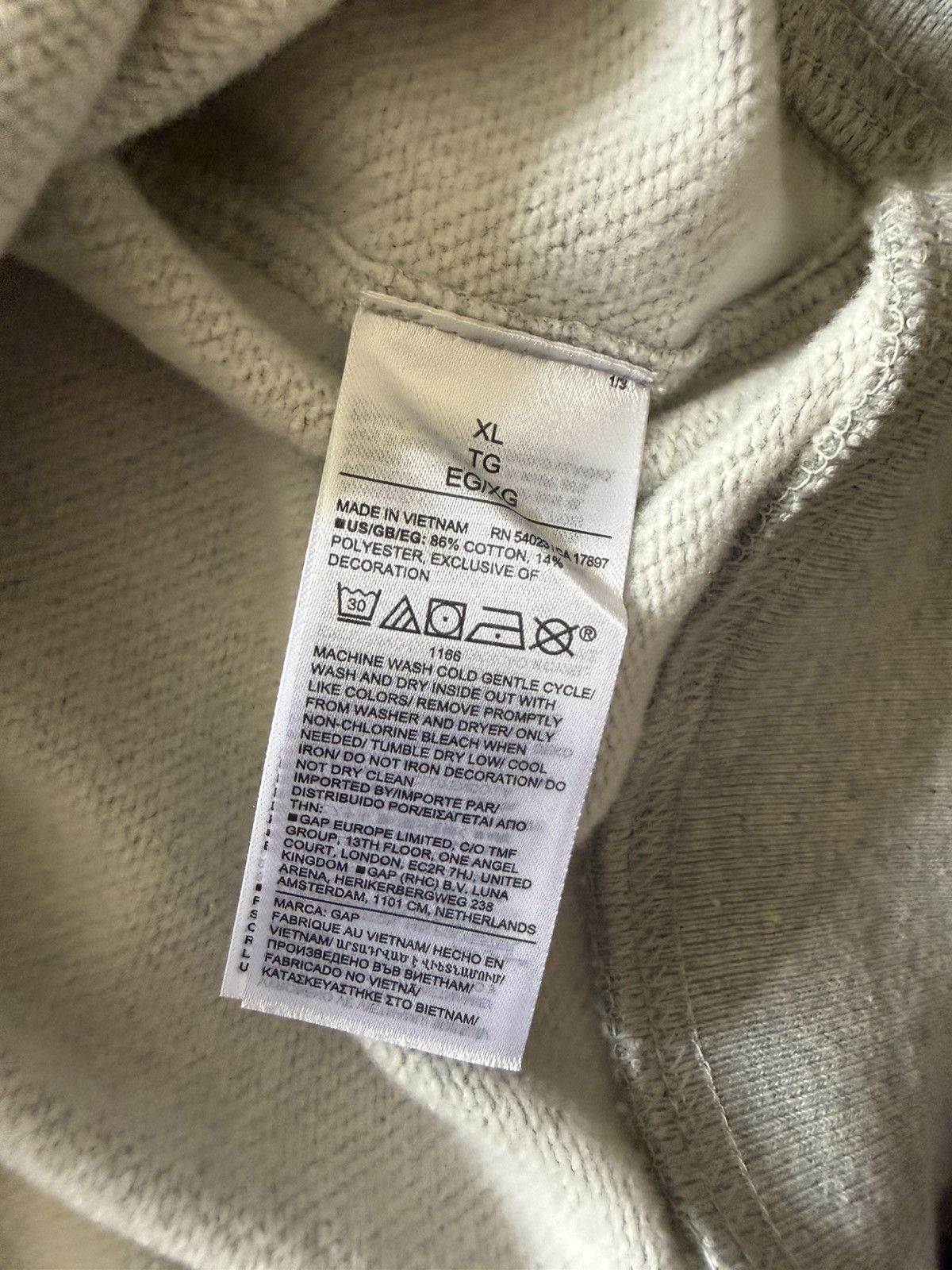 Gap × Madhappy GAP x MAD Happy Full Zip Hoodie Oatmeal Grey Logo Hoodie XL Size US XL / EU 56 / 4 - 5 Thumbnail