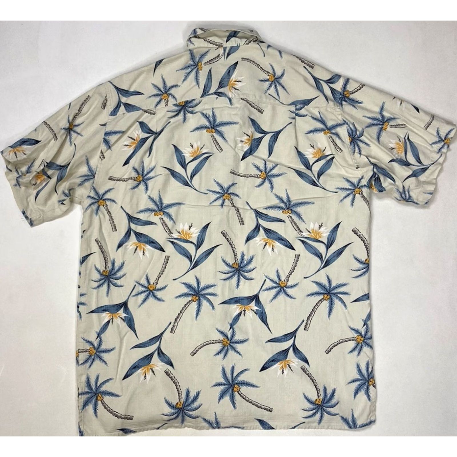 Vintage Tulliano Shirt Men Large Short Sleeve Silk Floral Palm Trees Print Button-Up Hawaii Style Size US L / EU 52-54 / 3 - 3 Thumbnail