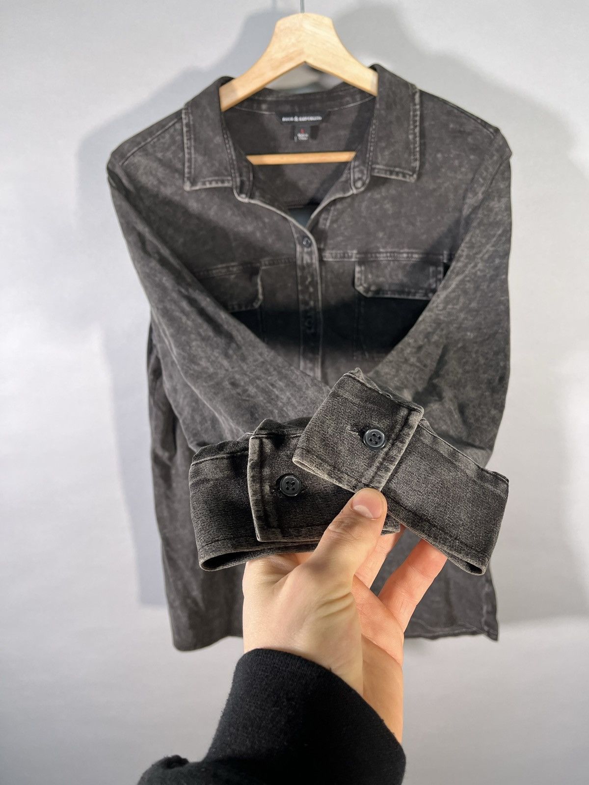 Affliction × Rock & Republic Stone Washed Y2K Rock & Republic Button Up Alternative Shirt Size US L / EU 52-54 / 3 - 5 Thumbnail