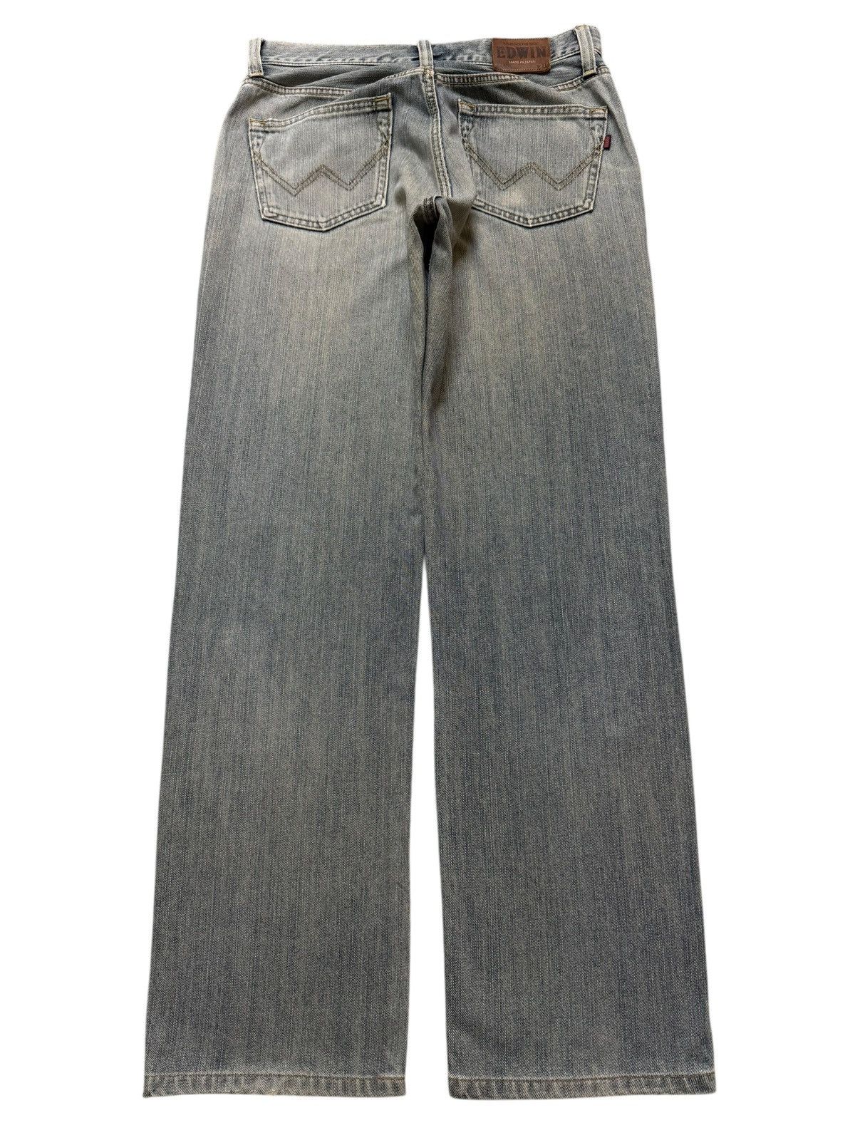 Edwin Vintage 90s Japan Edwin 404 Faded Wash Style Wide Leg Loose Size US 31 - 2 Thumbnail
