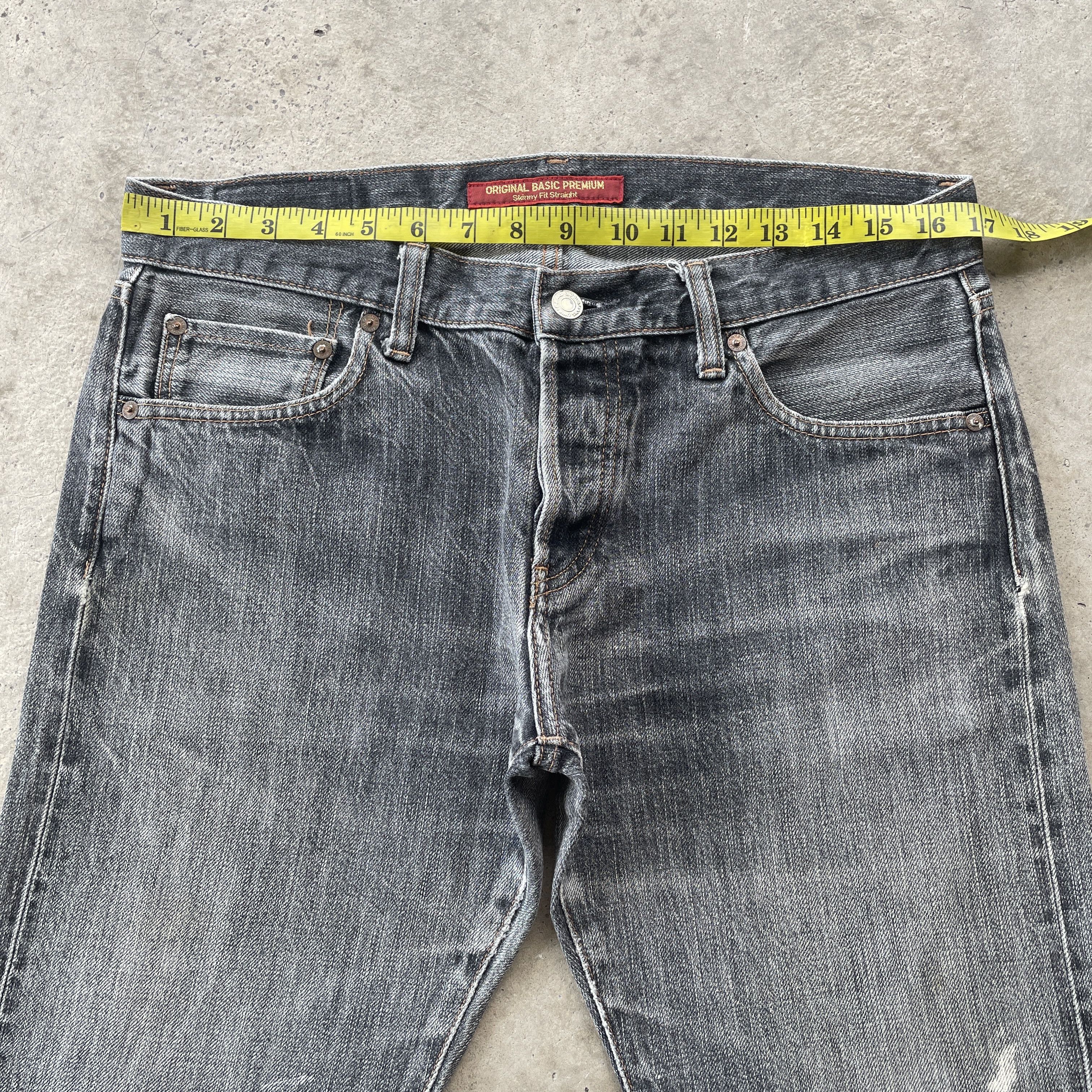 Japanese Brand × Vintage VINTAGE JAPANESE DISTRESSED FADED BLACK JEAN PANTS DENIM W34 Size US 34 / EU 50 - 5 Thumbnail