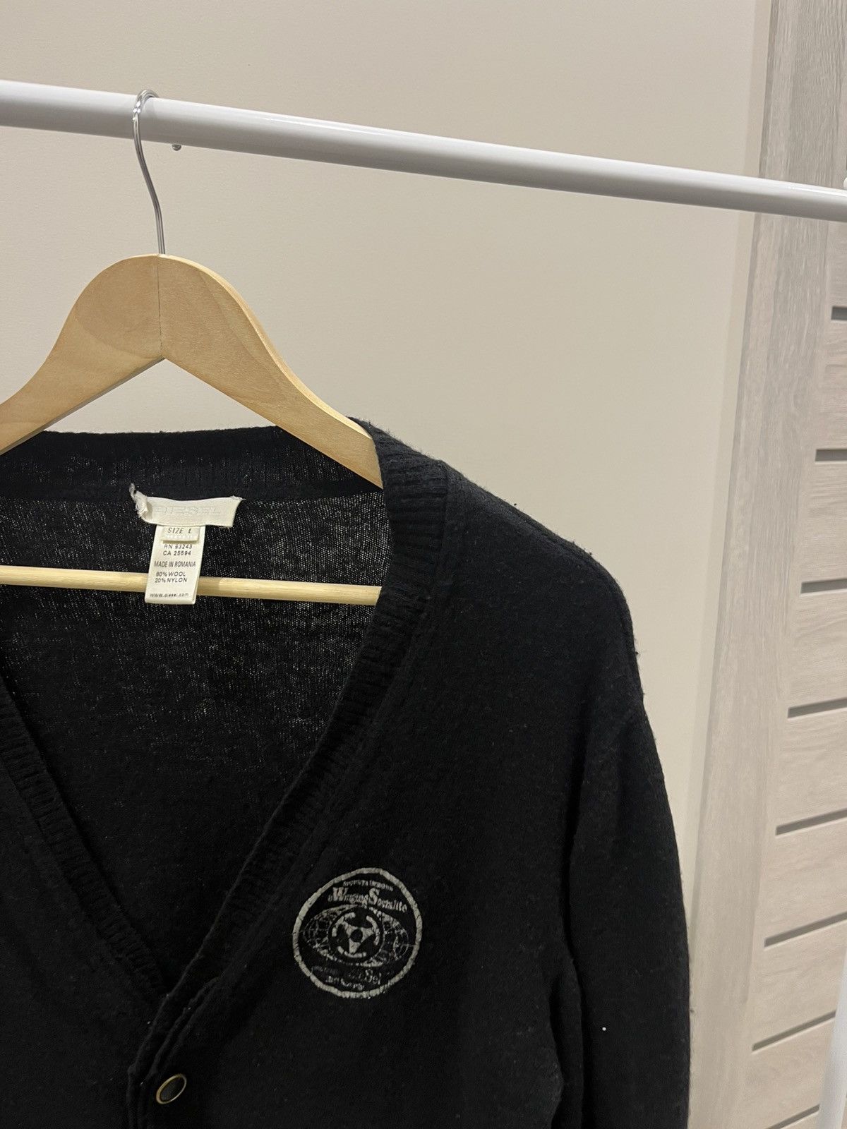 Diesel Vintage Diesel Knitted cardigan size M/L black sweater Size US L / EU 52-54 / 3 - 2 Thumbnail