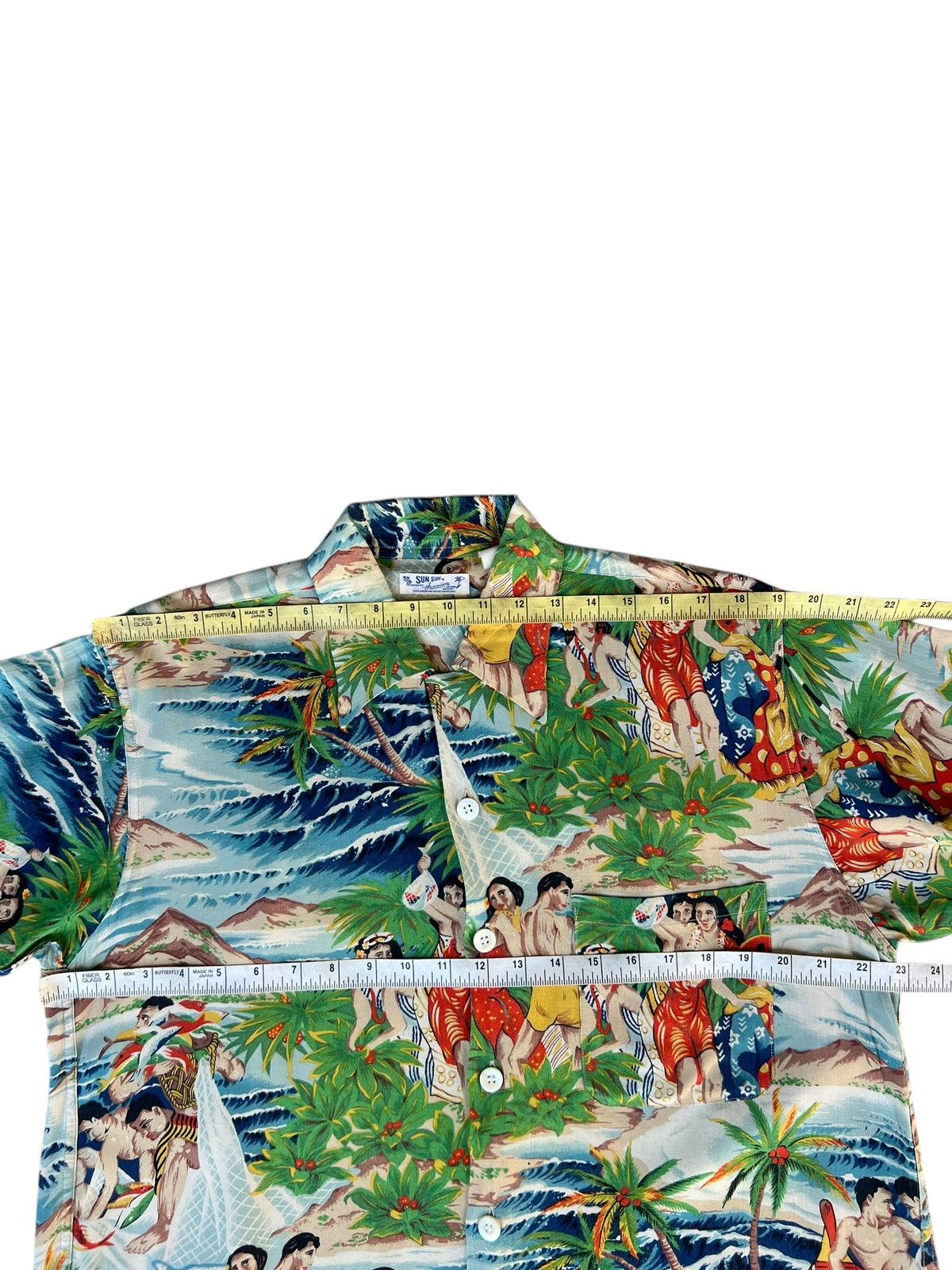 Sun Surf VTG Sun Surf Hula Girls Fisherman Crepe Rayon Hawaiian Shirt Size US M / EU 48-50 / 2 - 4 Thumbnail