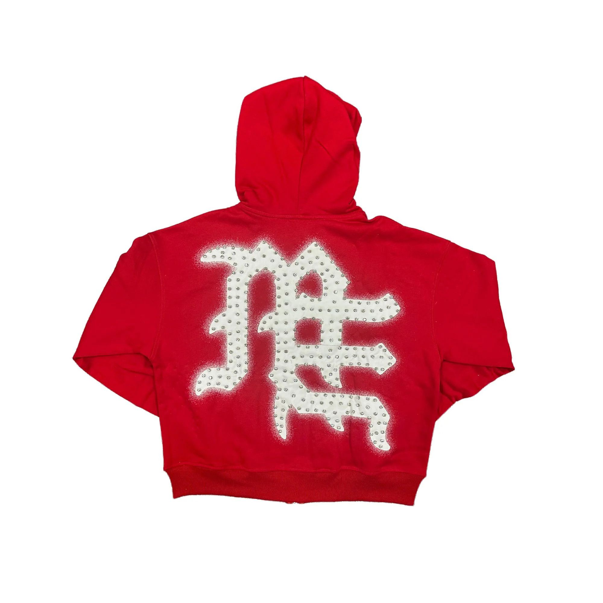 Other Mixed Emotions 'END' Red Rhinestone Hoodie Size US XXL / EU 58 / 5 - 2 Thumbnail