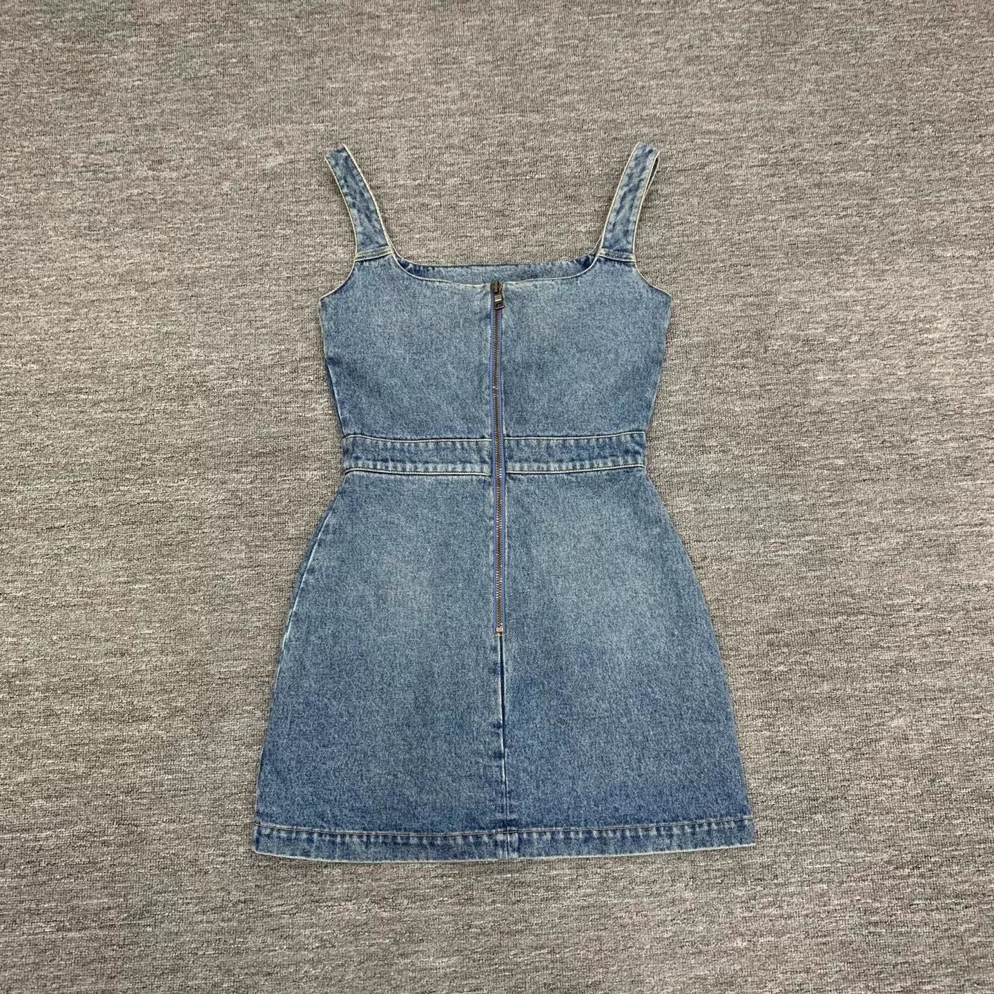 Balmain Balmain Blue Washed Denim Dress Size 40 95 New Size S / US 4 / IT 40 - 2 Thumbnail