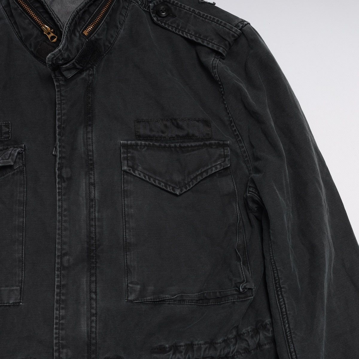 Denim & Supply Ralph Lauren Denim Supply Ralph Lauren Black Washed Jacket Military Field Size US XL / EU 56 / 4 - 6 Thumbnail