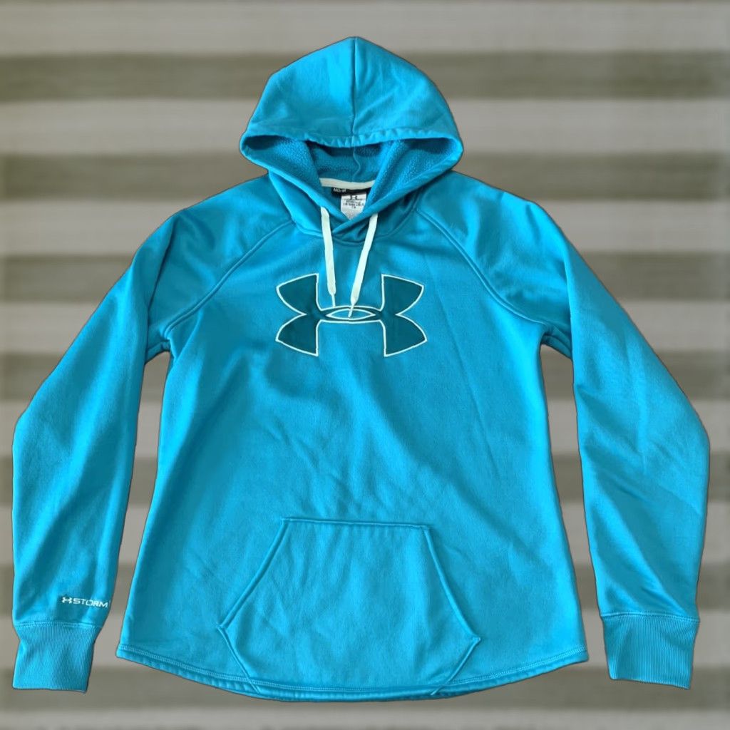 Under Armour Under Armour Storm 1 Cold Gear Hooded Sweatshirt Womens Medium Loose Teal Hoodie Size M / US 6-8 / IT 42-44 - 1 Thumbnail