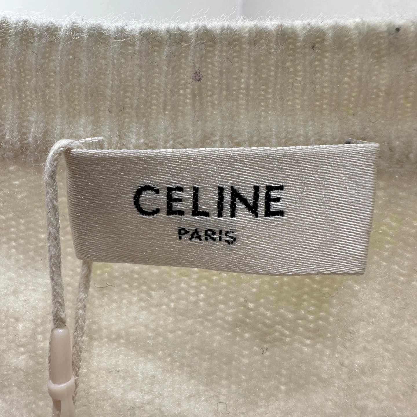 Celine Celine mar390 slogan letter cinched wool sweater XS Size XS / US 0-2 / IT 36-38 - 3 Thumbnail