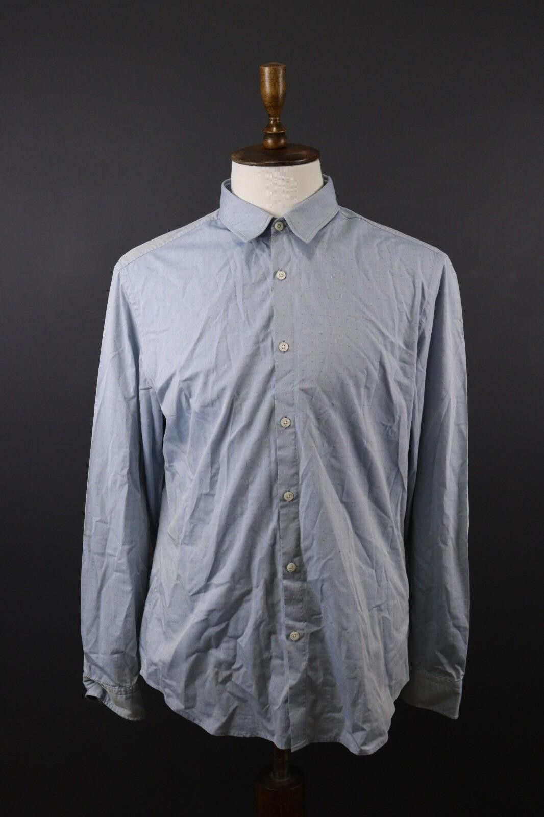 Hugo Boss Hugo Boss Regular Fit Blue Button Down Shirt Size XL Size US XL / EU 56 / 4 - 1 Thumbnail