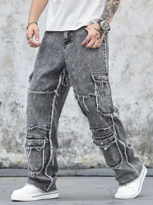 Jean CARGO washed DRIP distressed jeans Drill Size US 34 / EU 50 - 1 Thumbnail