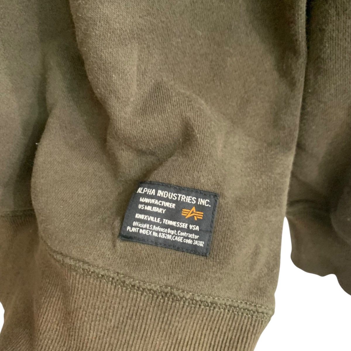 Alpha Industries × Vintage Vintage Alpha Industries Sweatshirt Army Style Rare Large Size US L / EU 52-54 / 3 - 3 Thumbnail