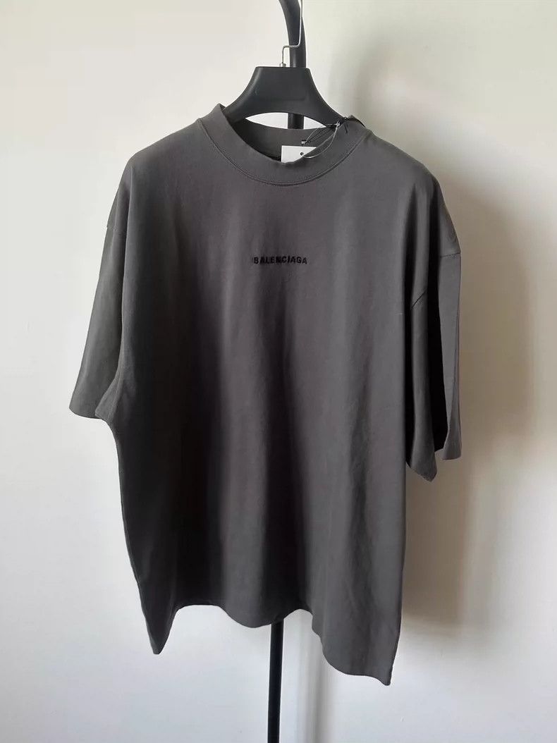 Balenciaga Balenciaga Letter Logo Embroidered Crew Neck T-Shirt Size US M / EU 48-50 / 2 - 1 Thumbnail