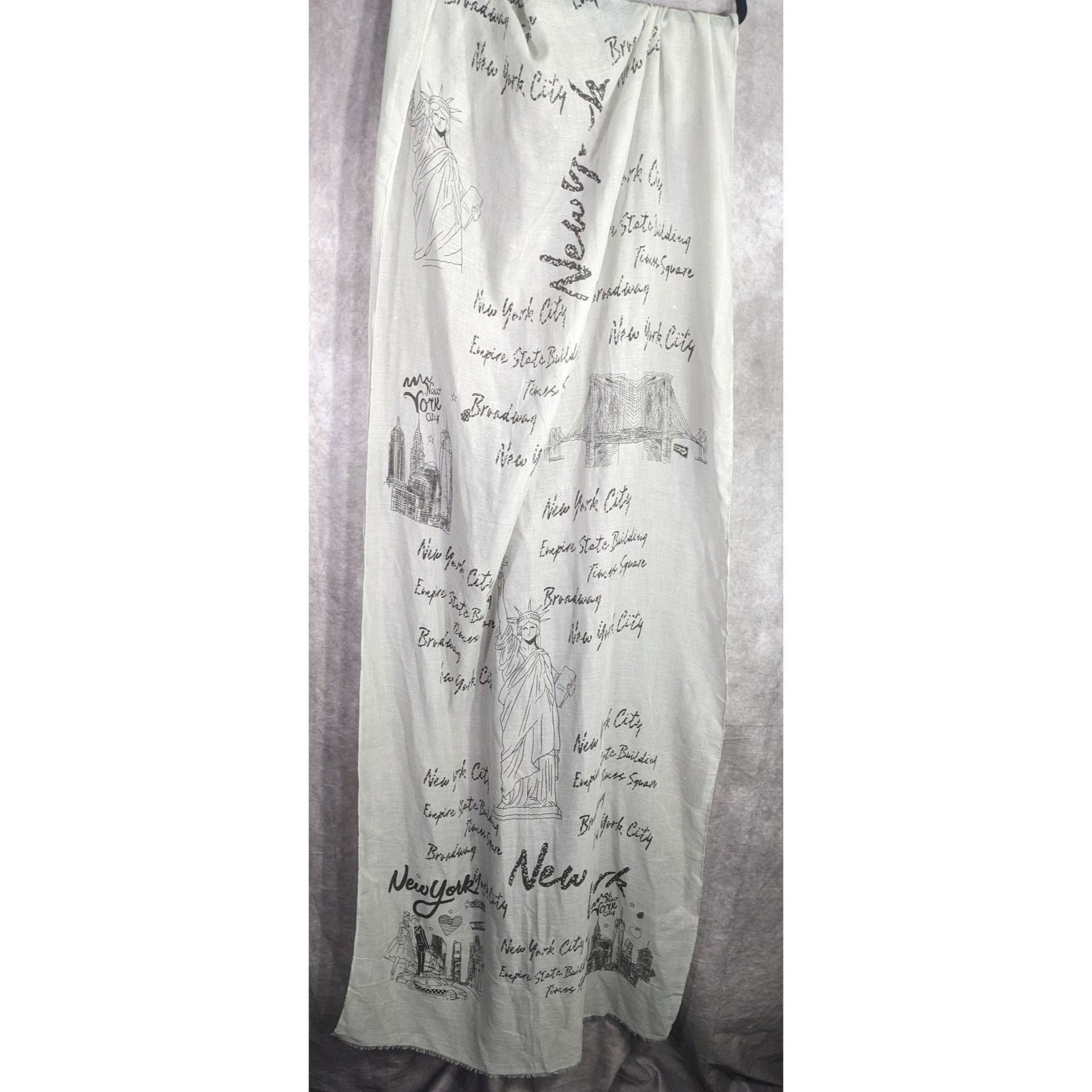 Other New York City Souvenir Scarf Statue Of Liberty & Skyline Pri Size ONE SIZE - 6 Thumbnail