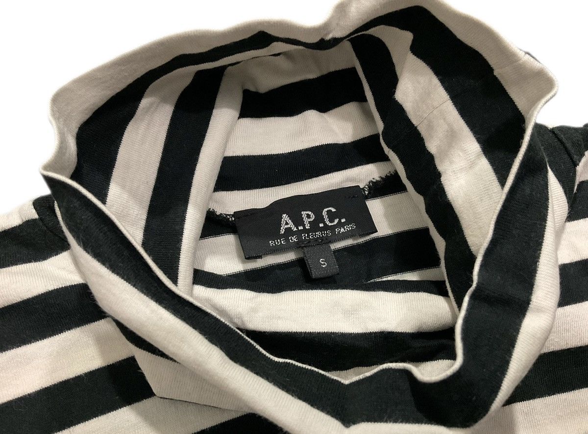 A.P.C. × Hysteric Glamour × If Six Was Nine 🔥Y2K Archived APC Striped Mock Neck Long Sleeve Shirt Size US XS / EU 42 / 0 - 4 Thumbnail