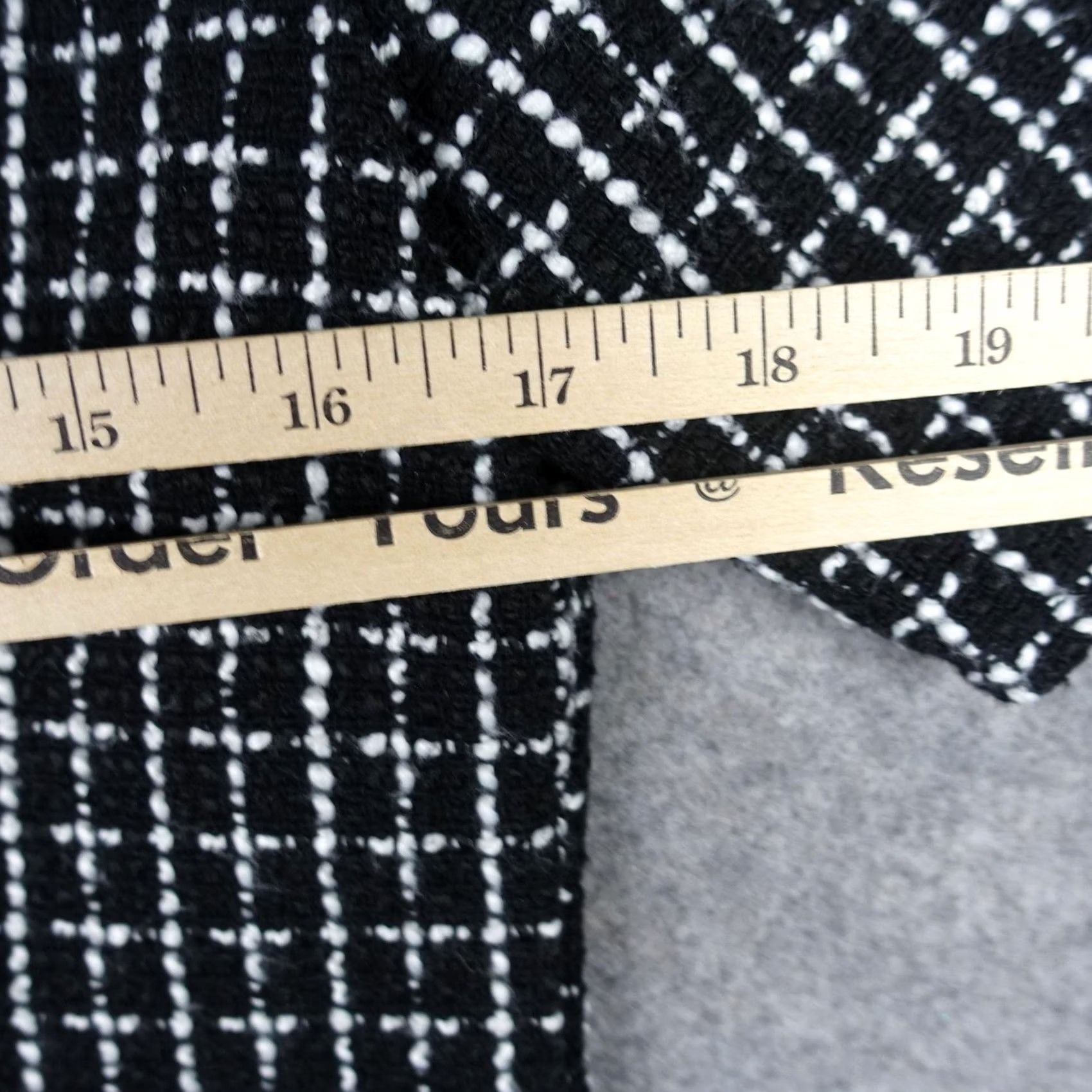 Forever 21 FOREVER 21 Dress Womens L Black Check Tweed Blazer Fit & Flare Jacket Y2K VT Dress Size L / US 10 / IT 46 - 7 Thumbnail
