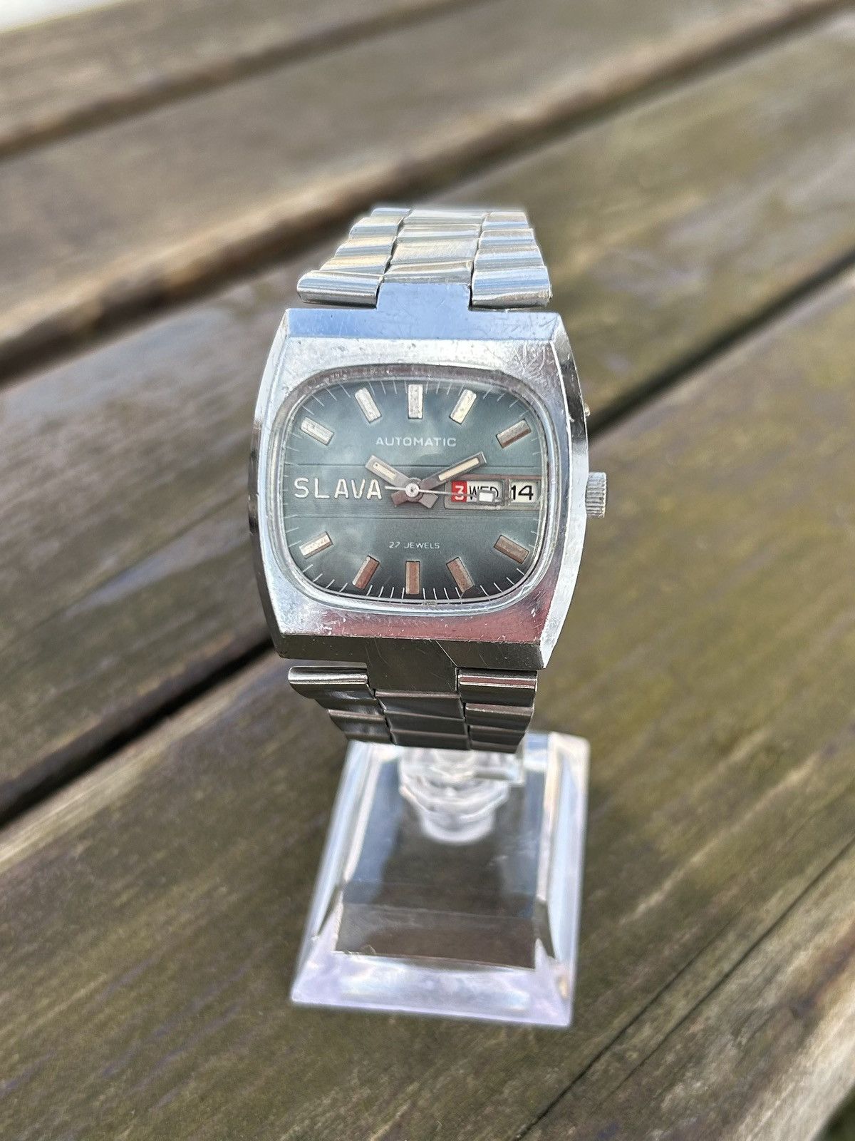 Vintage Vintage Watch Retro Soviet USSR Automatic Slava Tank Size ONE SIZE - 3 Thumbnail