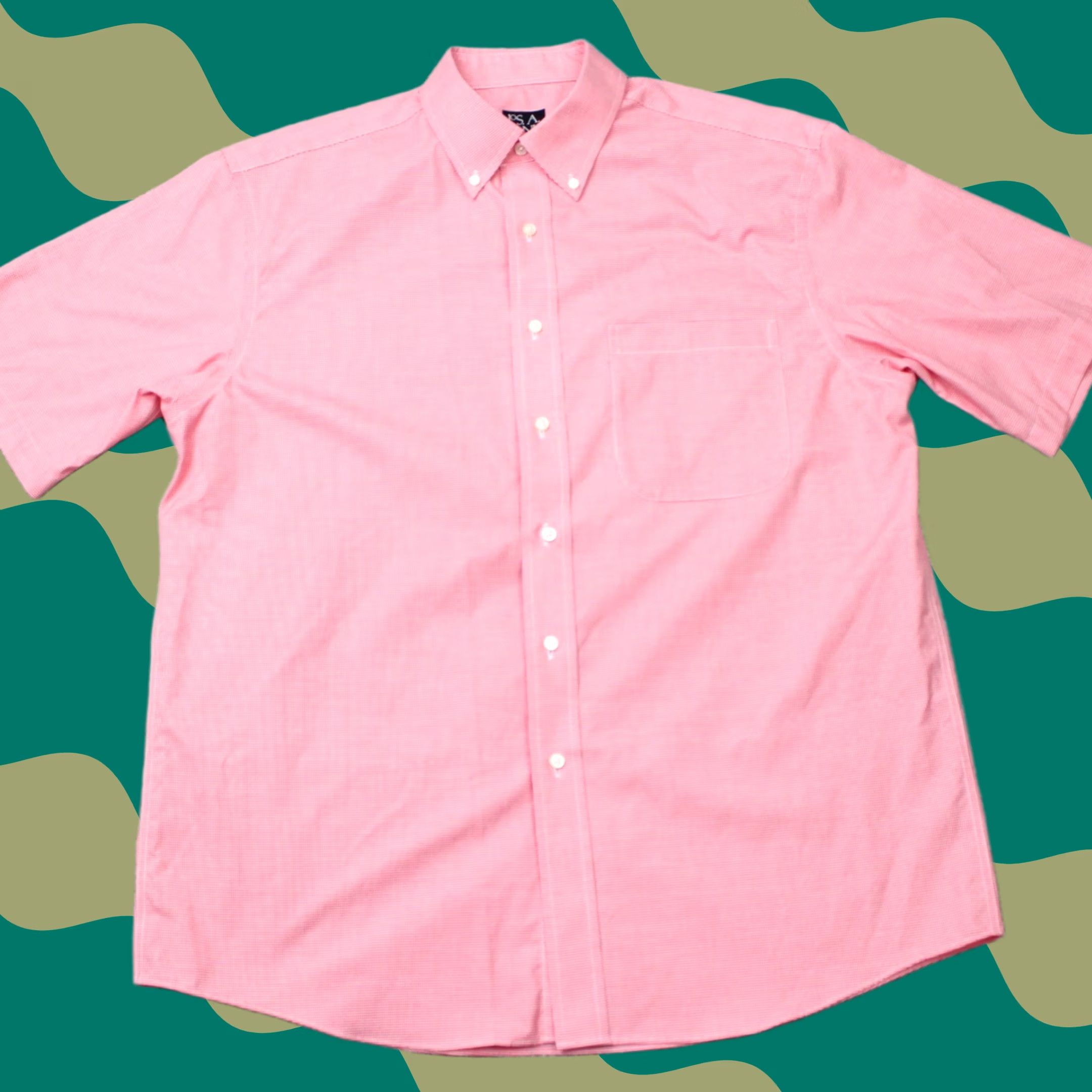 Jos. A. Bank Jos. A. Bank Shirt Mens Large Red/White Check Traveler's Cotton Short Sleeve Size US L / EU 52-54 / 3 - 1 Thumbnail