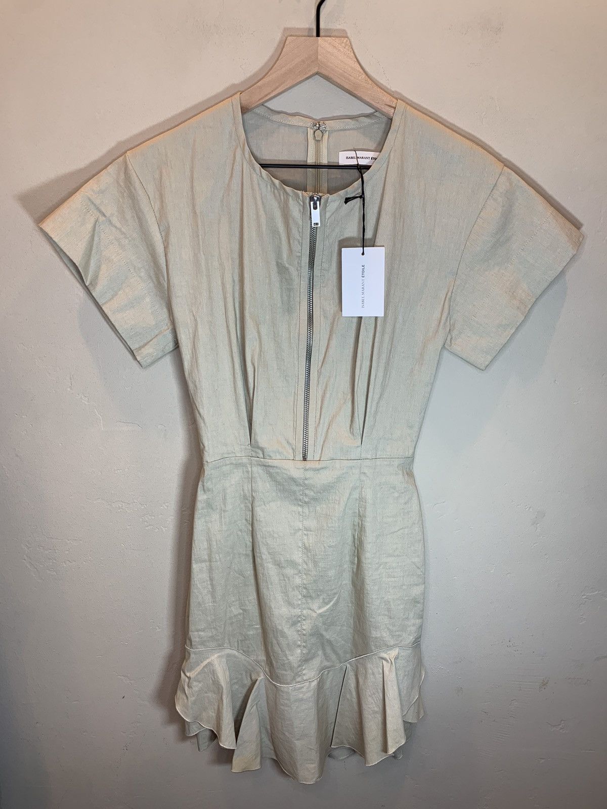 RARE New Isabel Marant Étoile Robe Neit Ecru Zip Shirt Dress