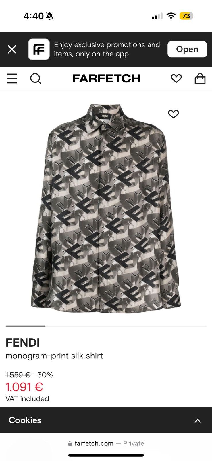 Fendi Fendi FF Blocks Shirt Size US L / EU 52-54 / 3 - 7 Thumbnail