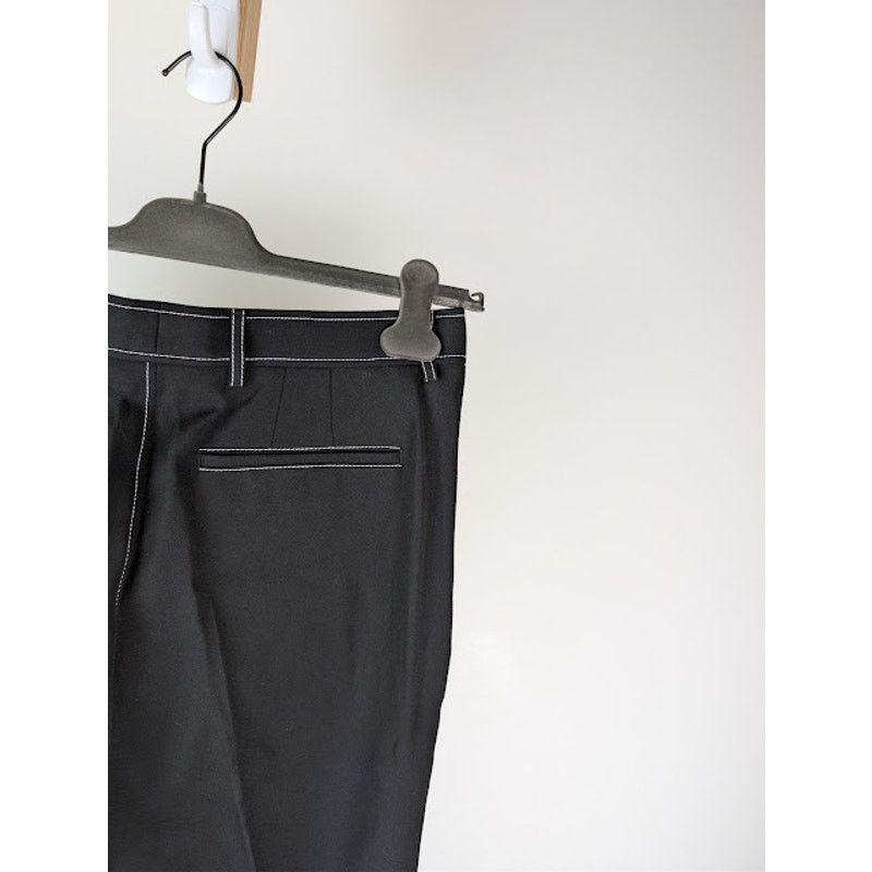 Burberry o1rshd1 Straight-Fit Tapered Tailored Trousers Pant in Black Size US 30 / EU 46 - 13 Thumbnail