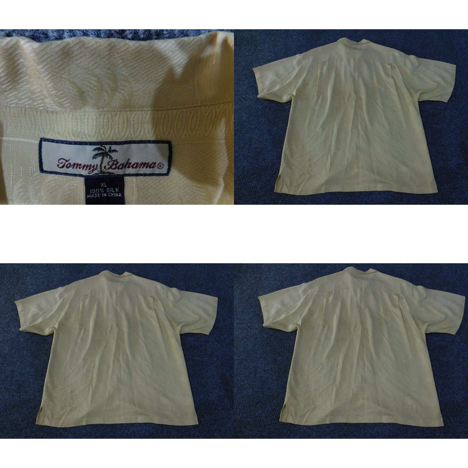 Tommy Bahama Tommy Bahama Shirt Mens XL Yellow Silk Tropical Casual Button Front Short Sleeve Size US XL / EU 56 / 4 - 8 Thumbnail